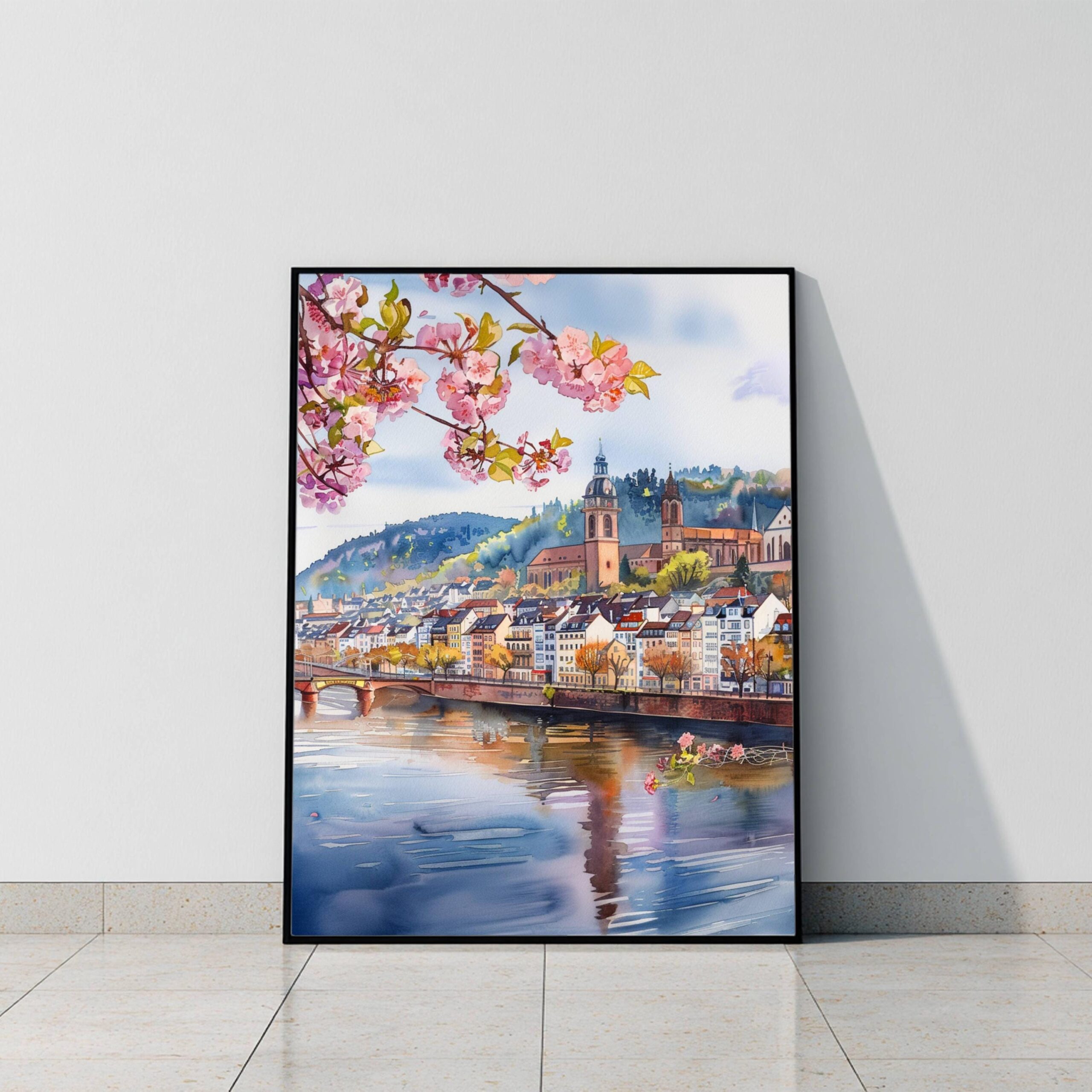 Heidelberg Germany Watercolor Print: European Art Travel Poster - Image 10