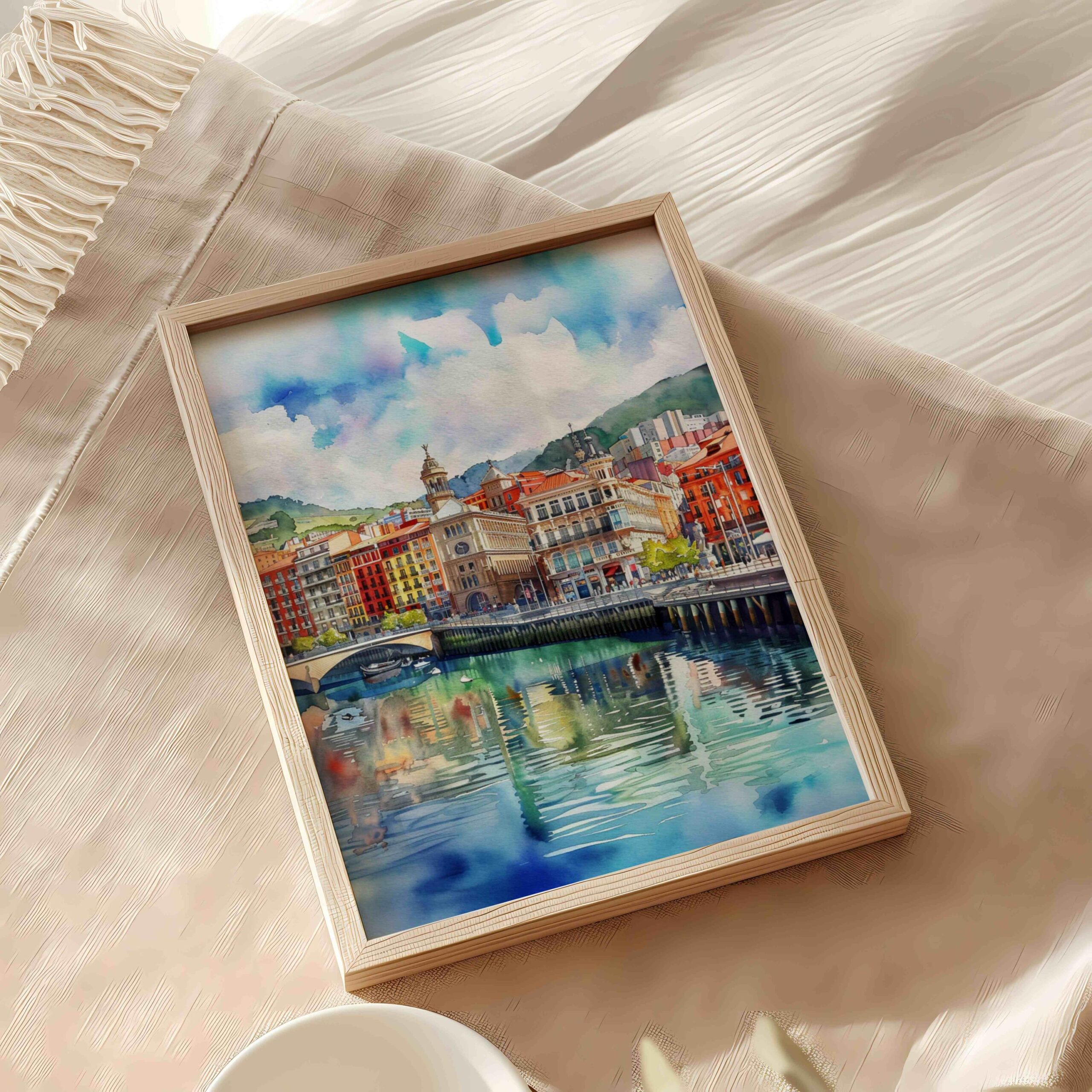 Bilbao Spain Europe Watercolor Print: Spanish Travel Poster - Image 6