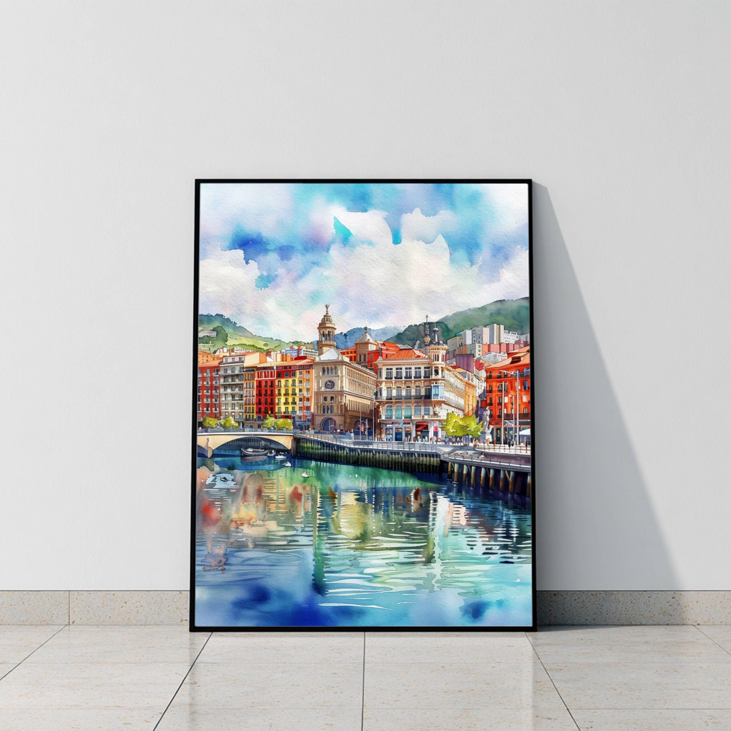 Bilbao Spain Europe Watercolor Print: Spanish Travel Poster - Image 10