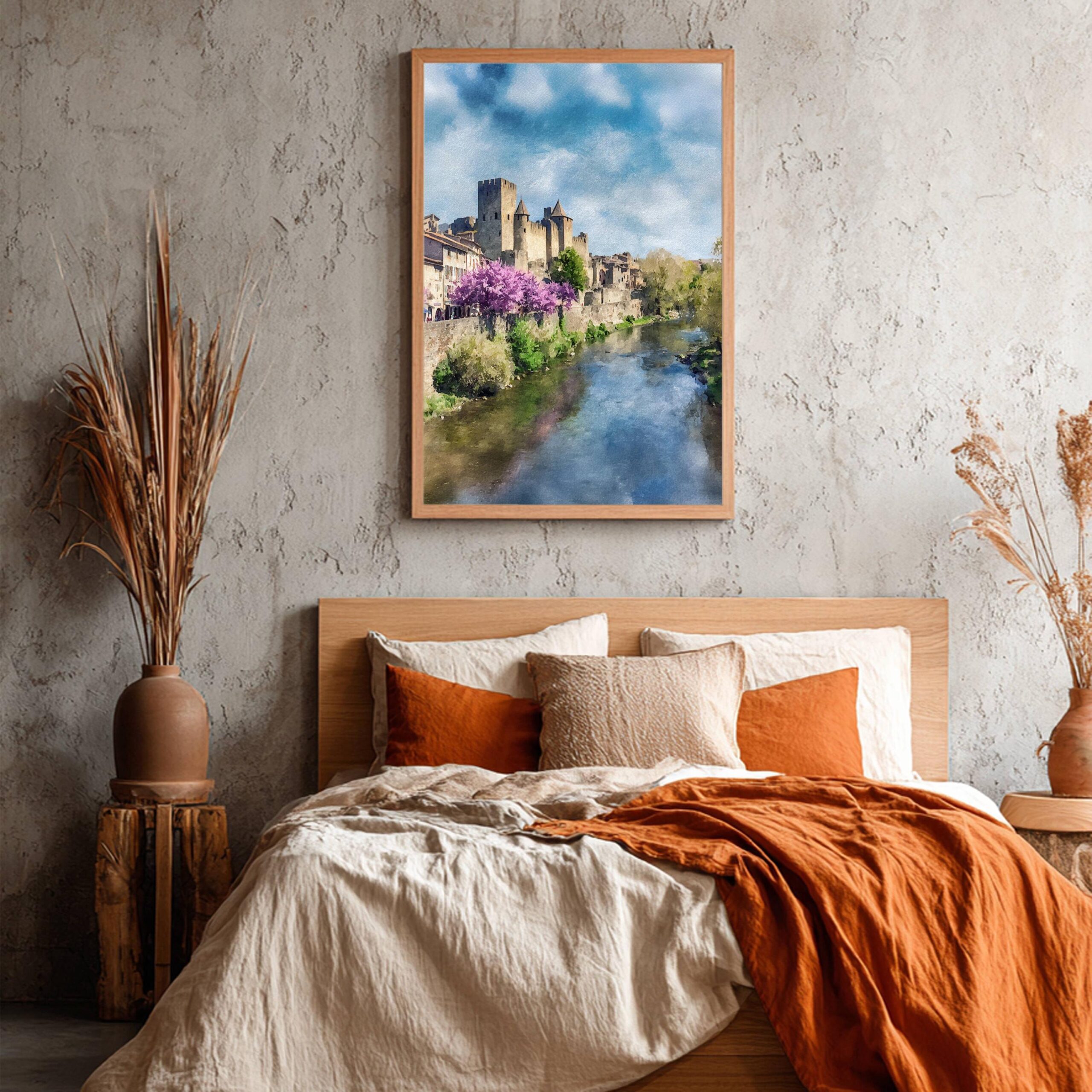 Carcassonne Castle France Watercolor Print: European Travel Art Poster - Image 4
