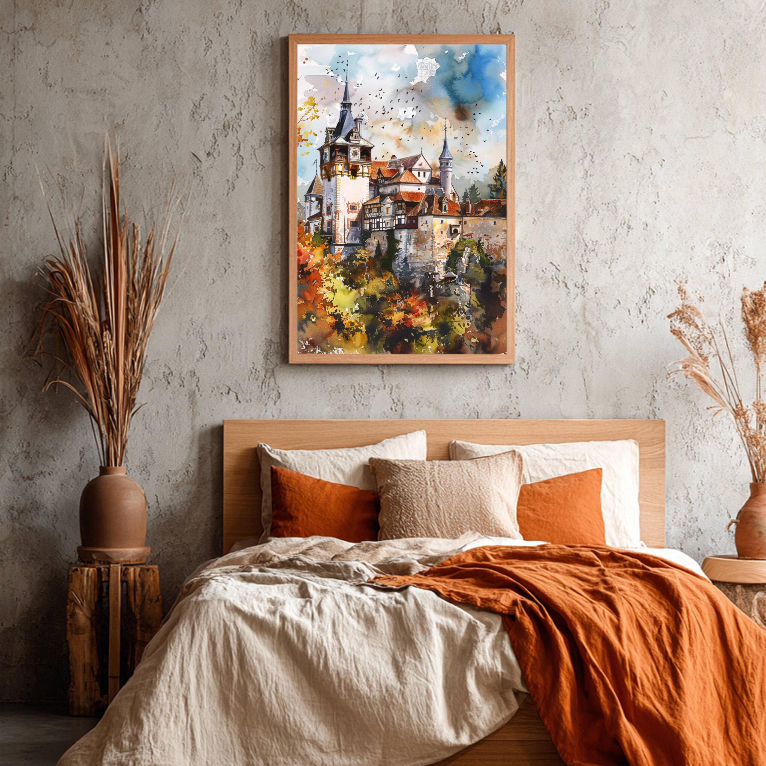Bran (Dracula's) Castle Romania Watercolor Art Print: Europe Travel Art Poster - Image 4
