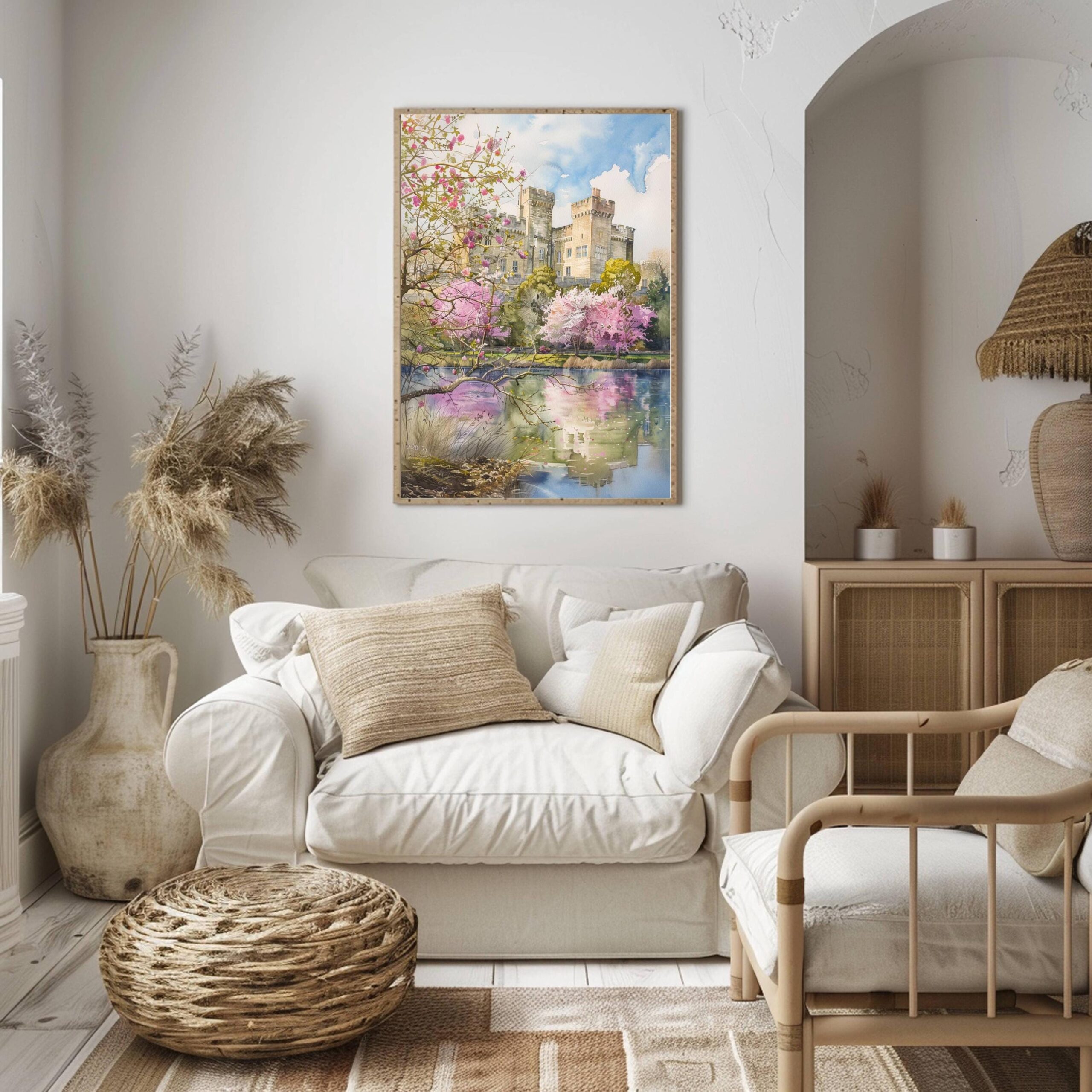 Leeds Castle Kent England Watercolor Print: United Kingdom Travel Art Poster - Image 5