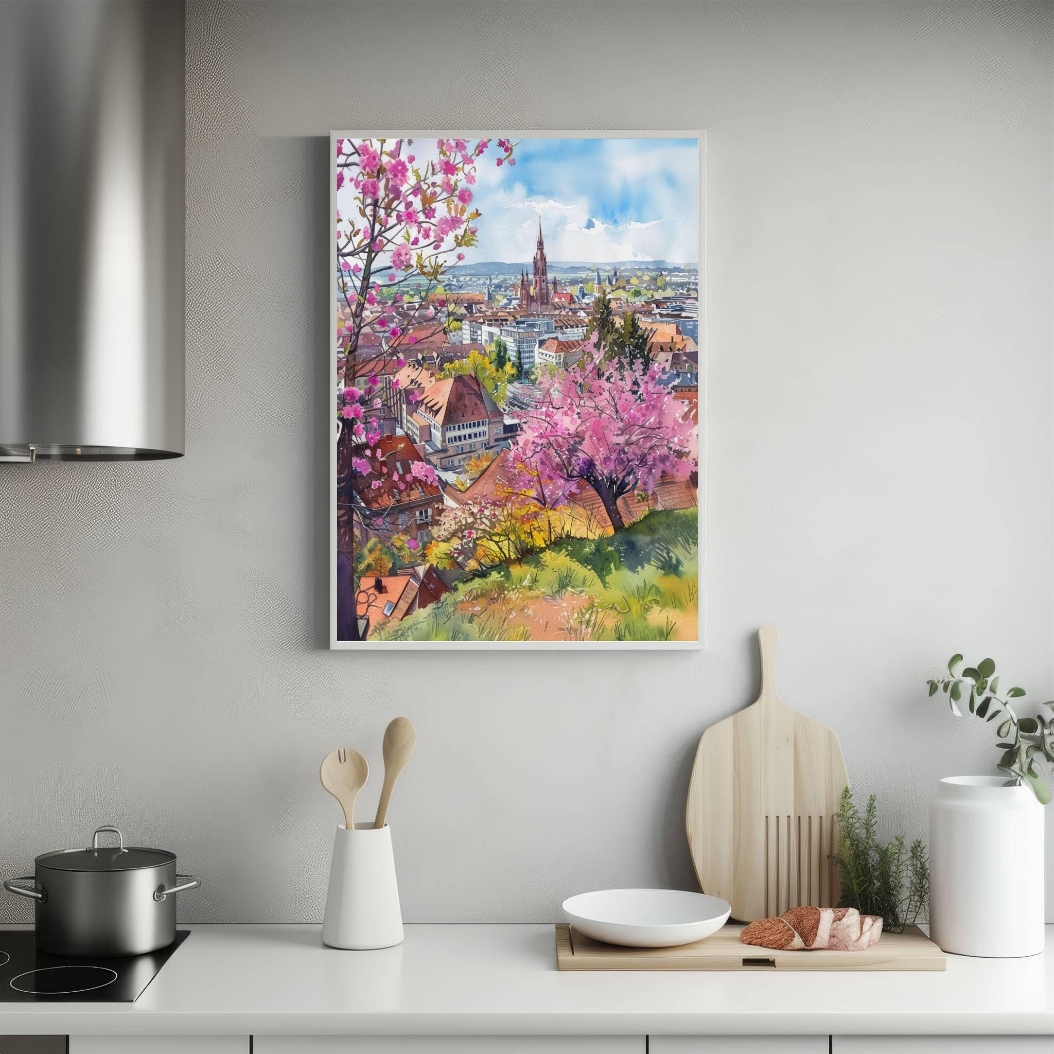 Stuttgart Germany Watercolor Print: European Art Travel Poster - Image 6