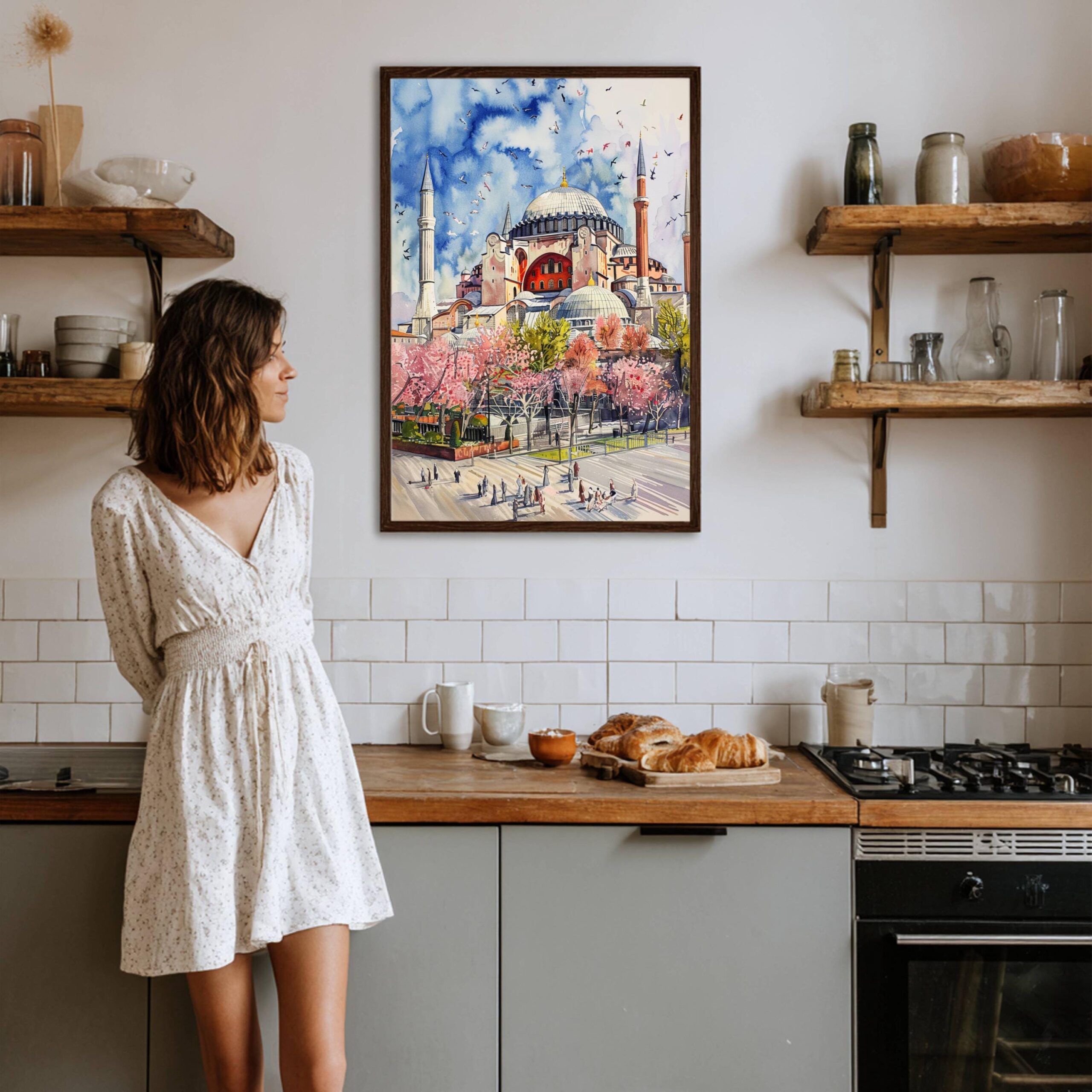 Hagia Sophia Istanbul Turkey Watercolor Print: Europe Travel Art Poster - Image 8