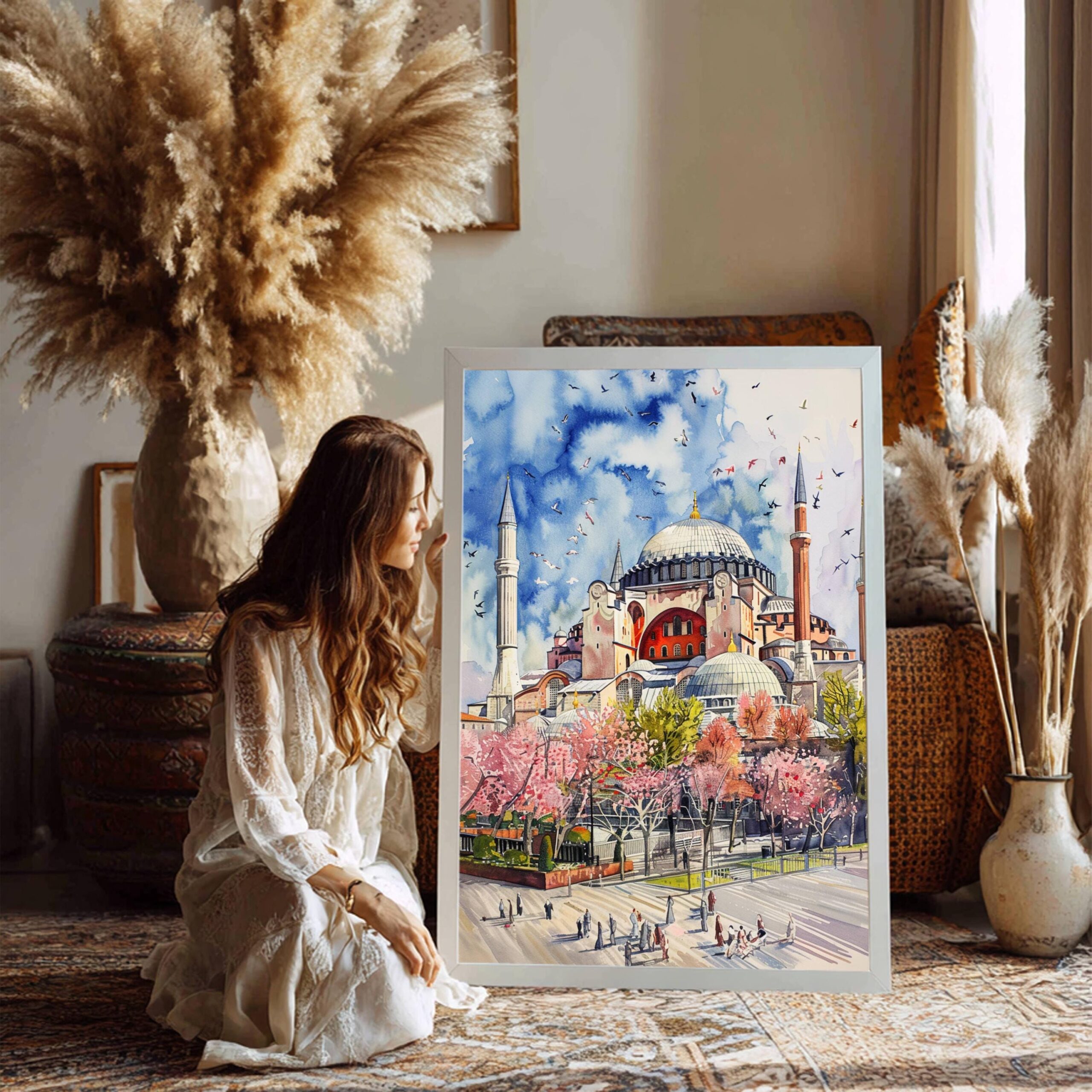 Hagia Sophia Istanbul Turkey Watercolor Print: Europe Travel Art Poster - Image 7