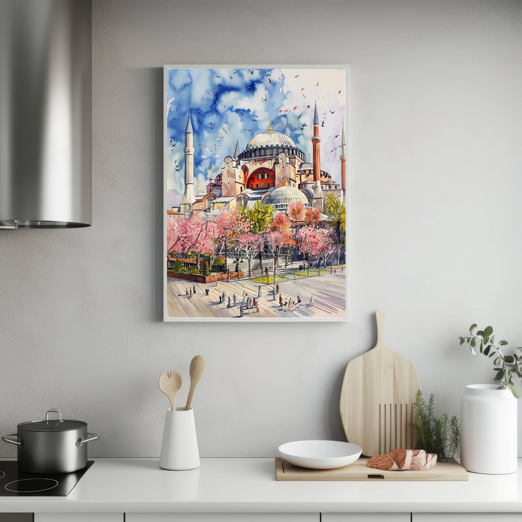 Hagia Sophia Istanbul Turkey Watercolor Print: Europe Travel Art Poster - Image 5