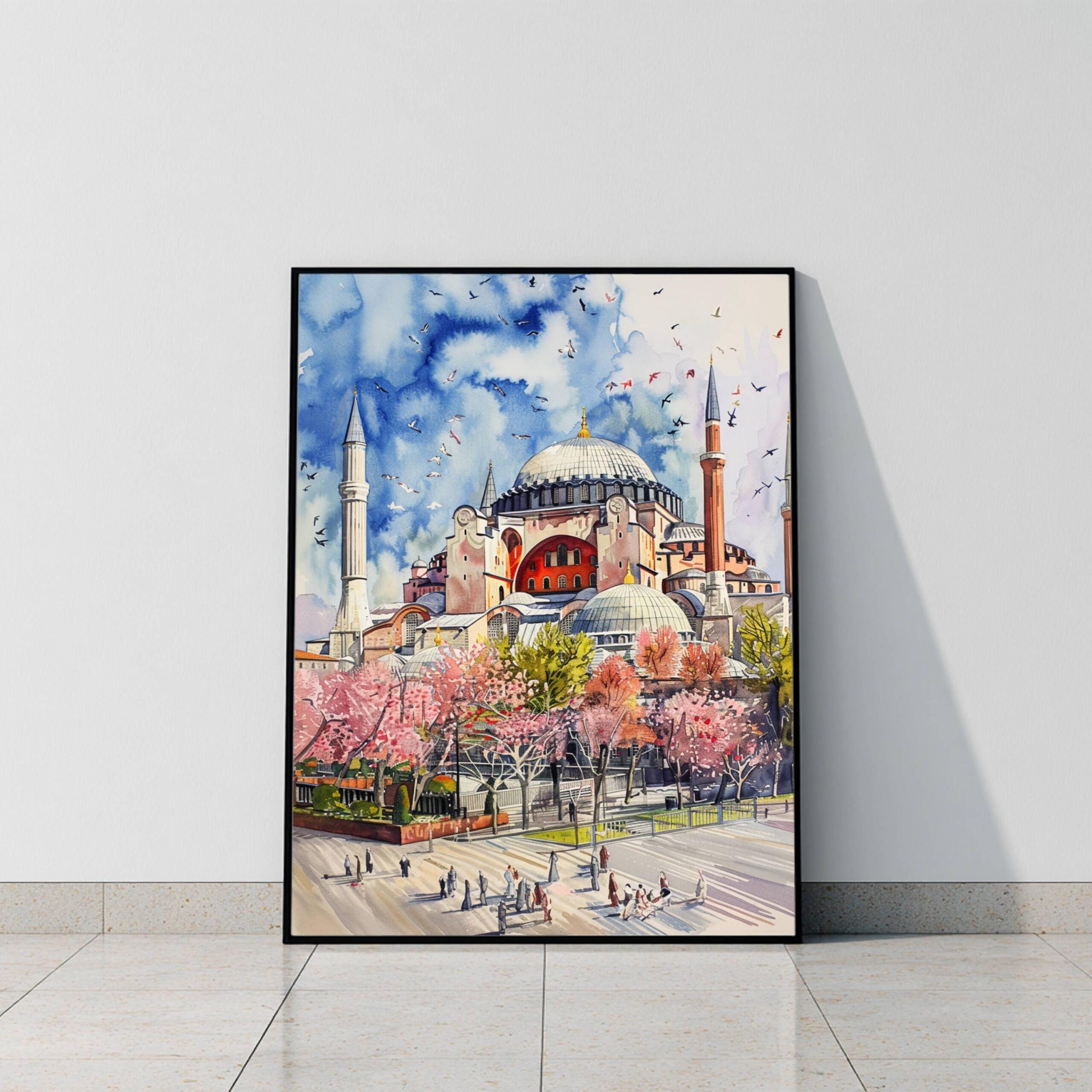Hagia Sophia Istanbul Turkey Watercolor Print: Europe Travel Art Poster - Image 10
