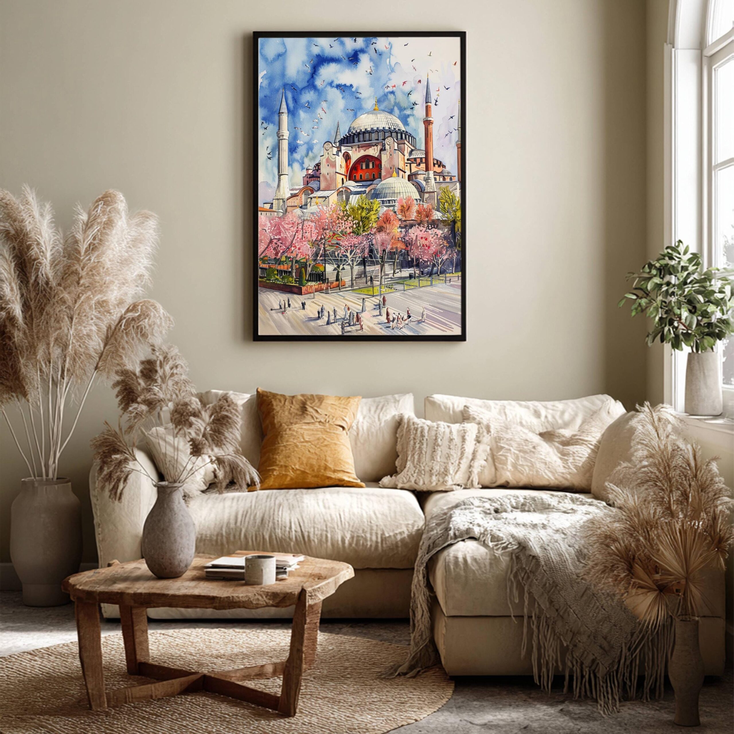 Hagia Sophia Istanbul Turkey Watercolor Print: Europe Travel Art Poster - Image 3