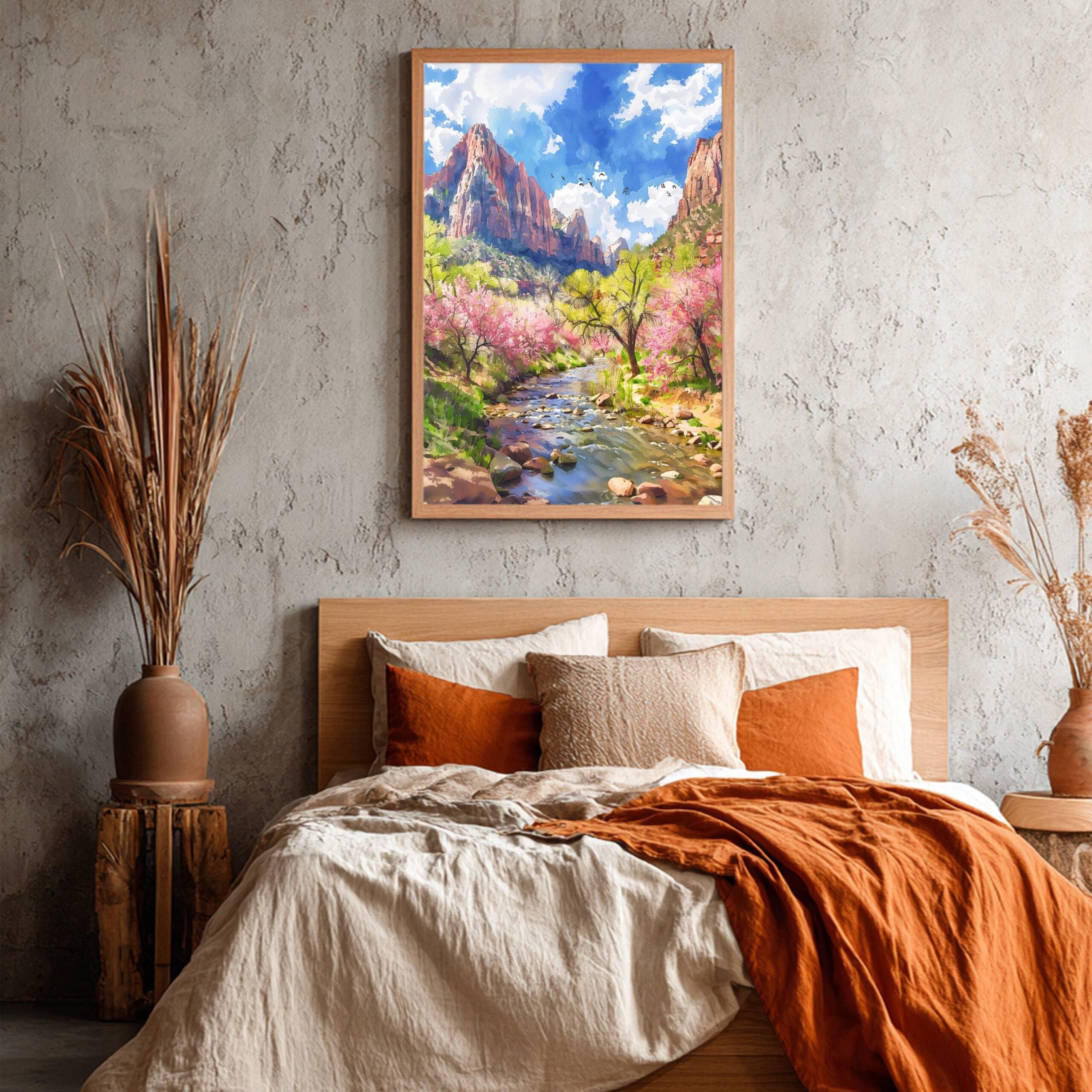 Zion National Park Utah United States of America Watercolor Print: Travel Art Poster - Image 4