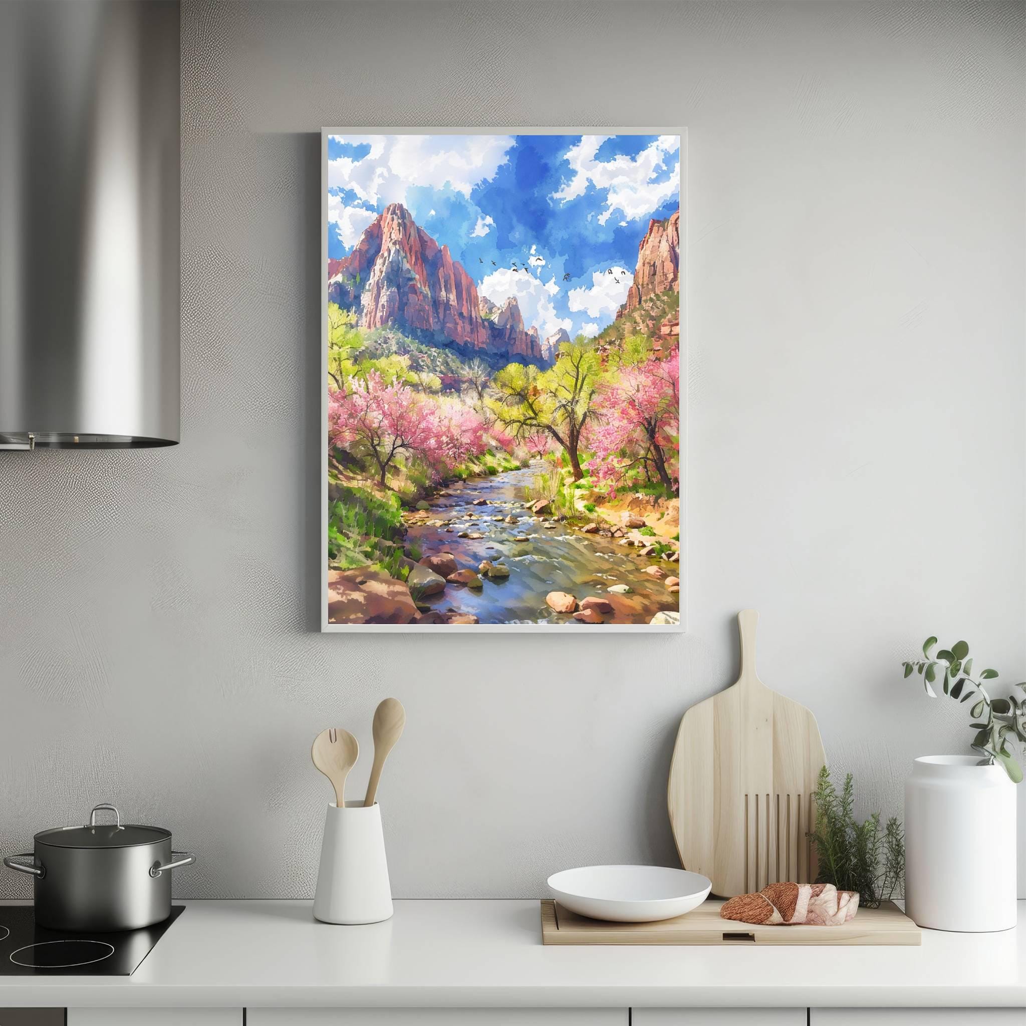 Zion National Park Utah United States of America Watercolor Print: Travel Art Poster - Image 5
