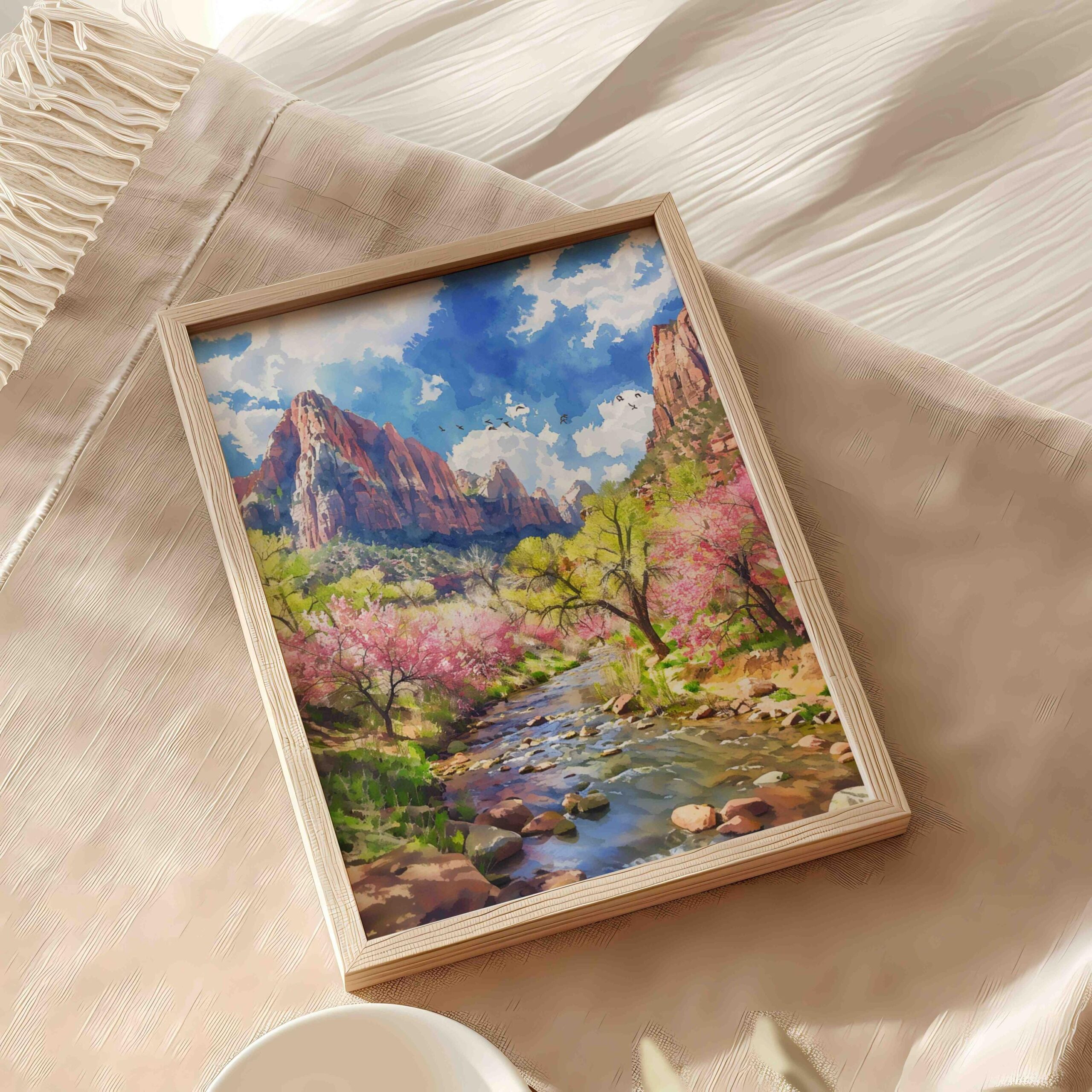 Zion National Park Utah United States of America Watercolor Print: Travel Art Poster - Image 6