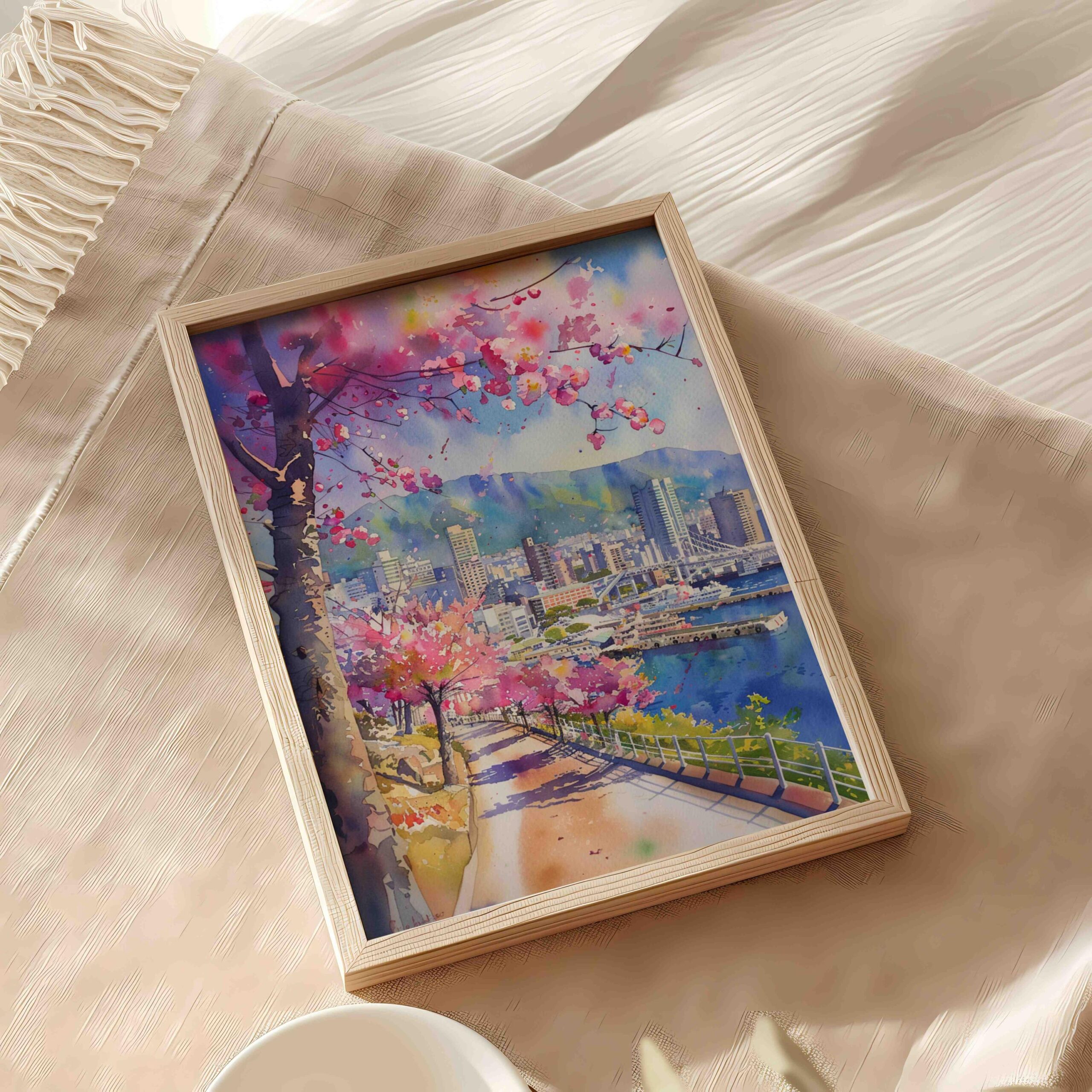 Kobe Japan Asia Watercolor Print: Japanese Art Travel Poster - Image 6