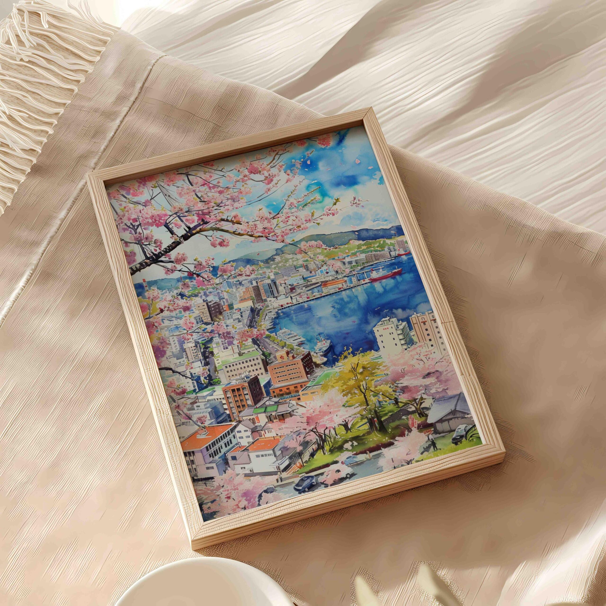 Nagasaki Japan Asia Watercolor Print: Japanese Art Travel Poster - Image 6