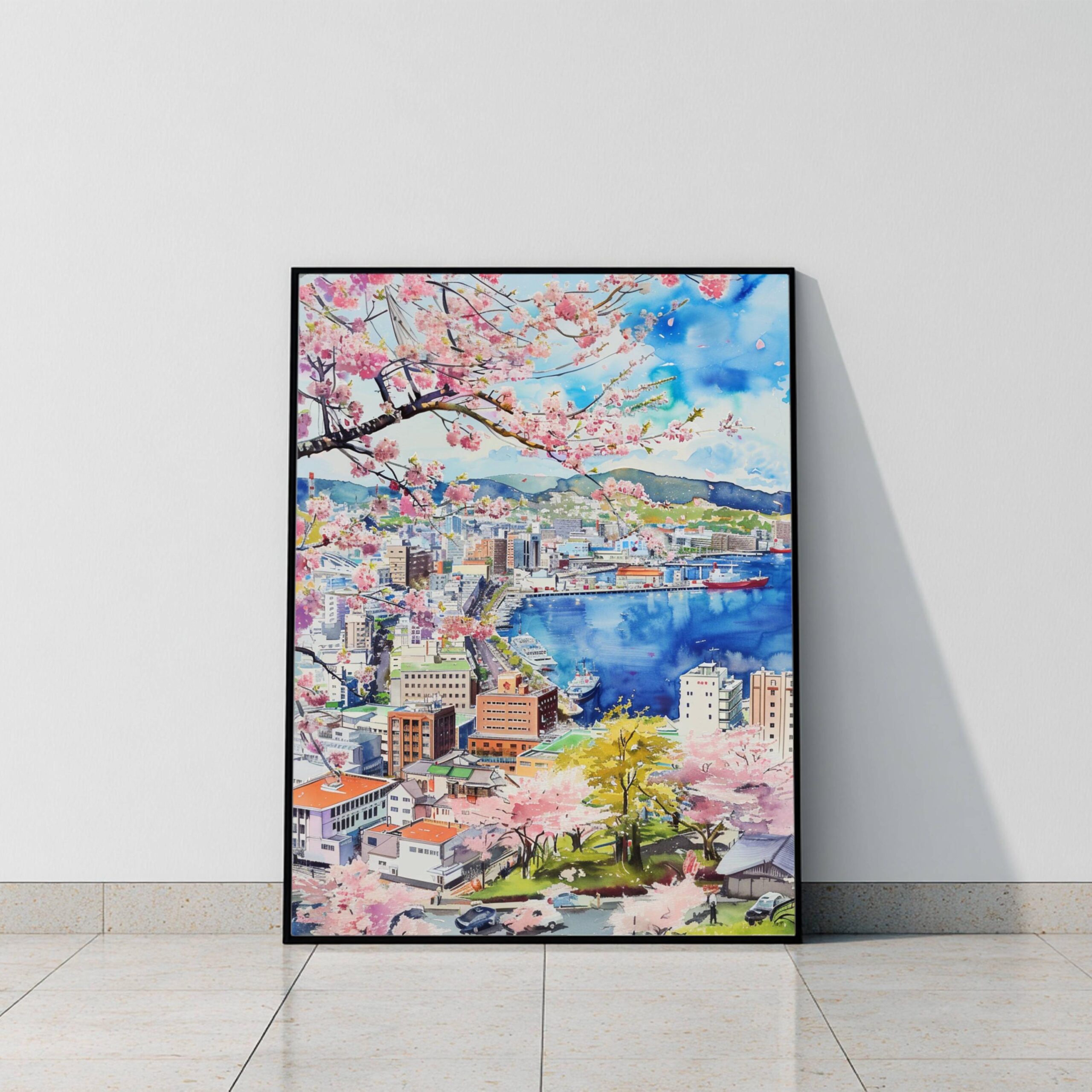 Nagasaki Japan Asia Watercolor Print: Japanese Art Travel Poster - Image 10