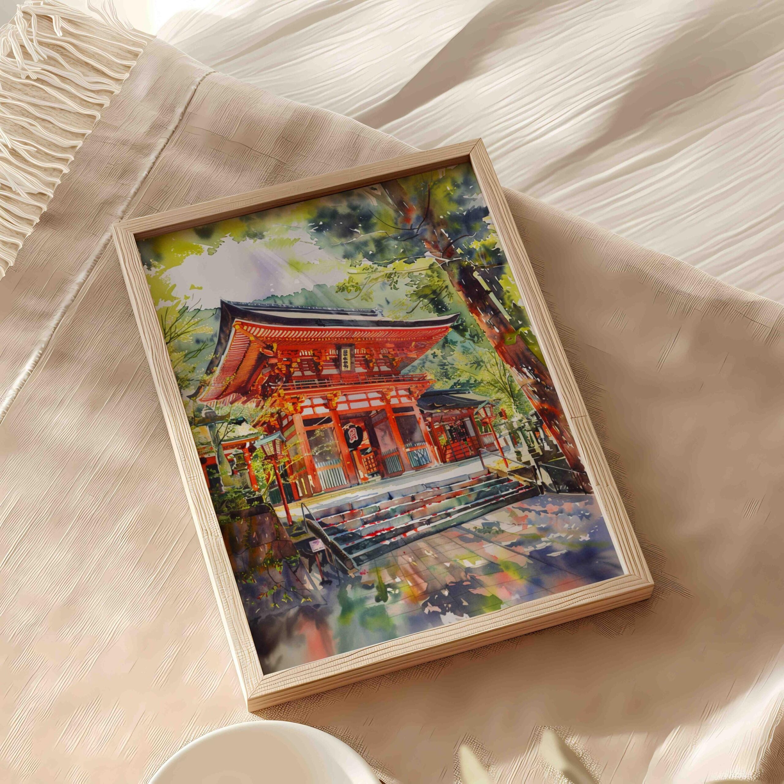 Fushimi Inari Taisha Kyoto Japan Asia Watercolor Print: Japanese Art Travel Poster - Image 6