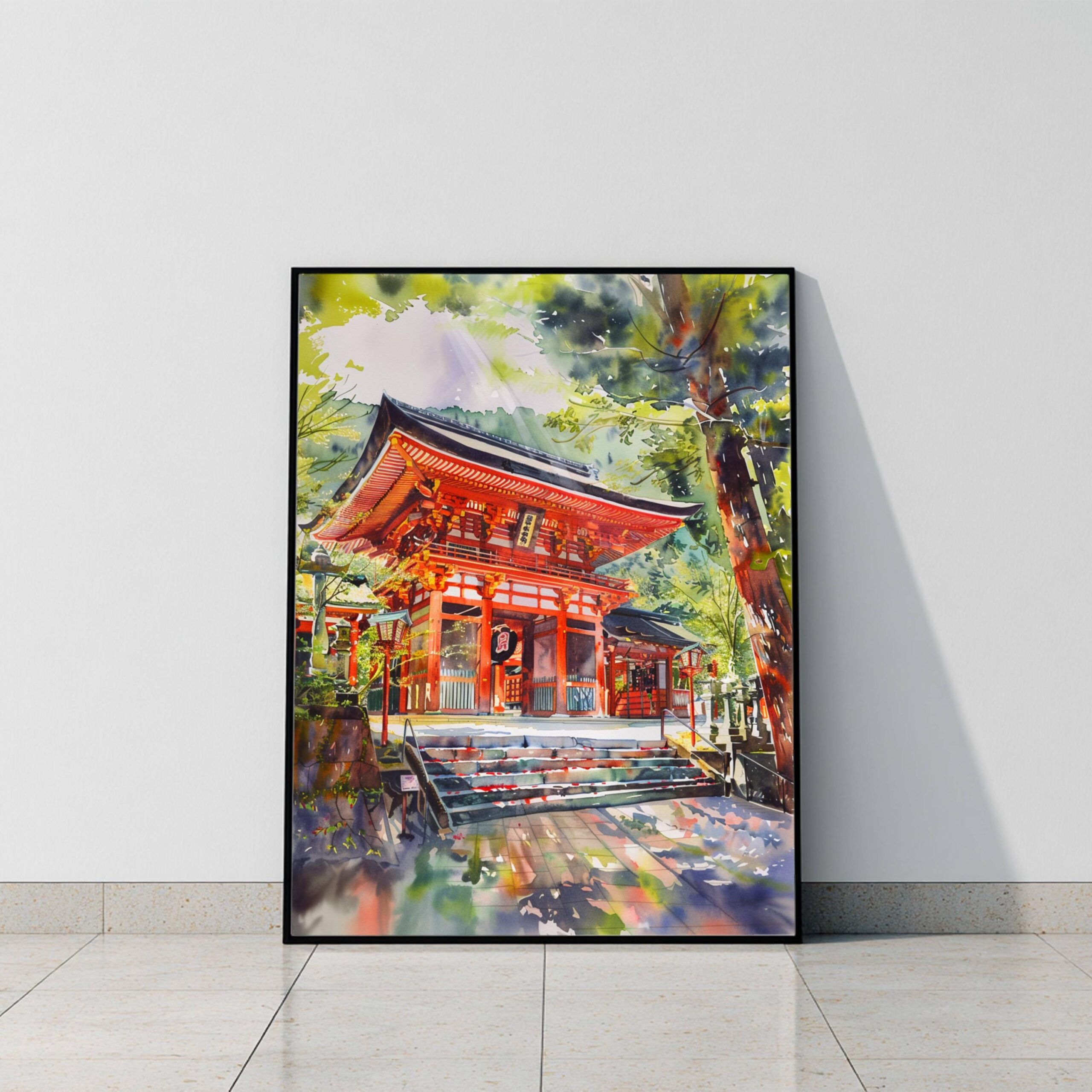 Fushimi Inari Taisha Kyoto Japan Asia Watercolor Print: Japanese Art Travel Poster - Image 10
