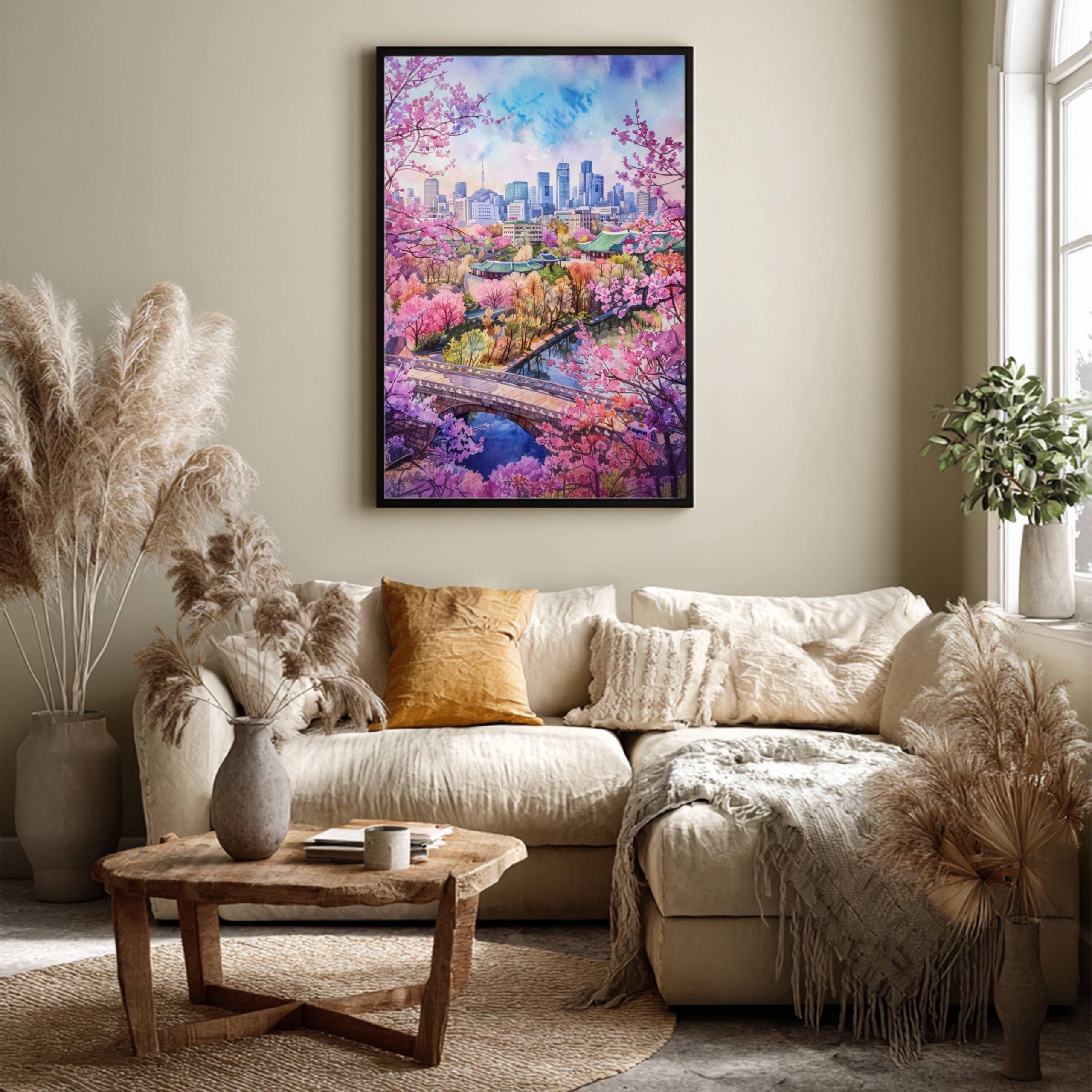 Seoul South Korea Asia Watercolor Print: Asian Art Travel Poster - Image 3