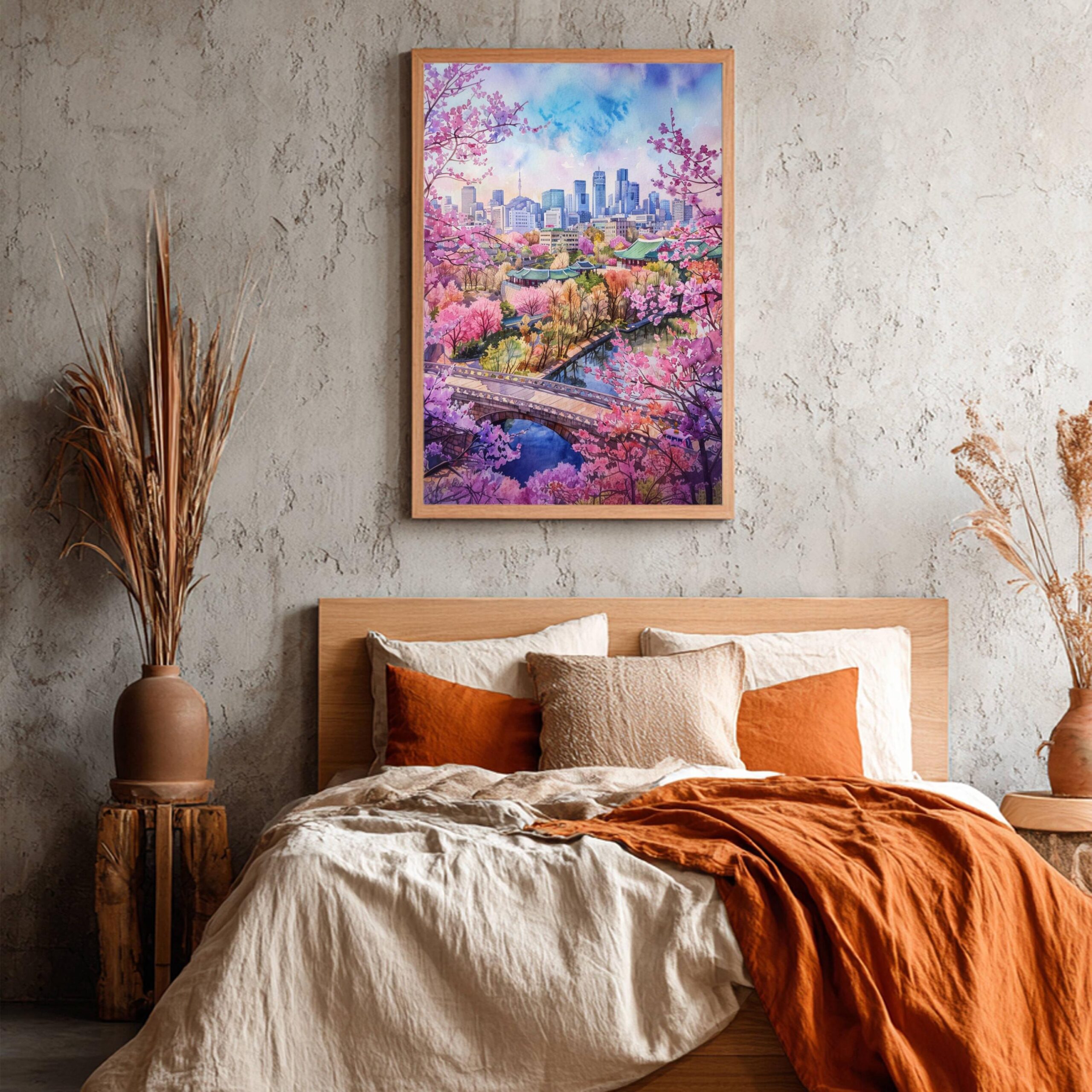Seoul South Korea Asia Watercolor Print: Asian Art Travel Poster - Image 4
