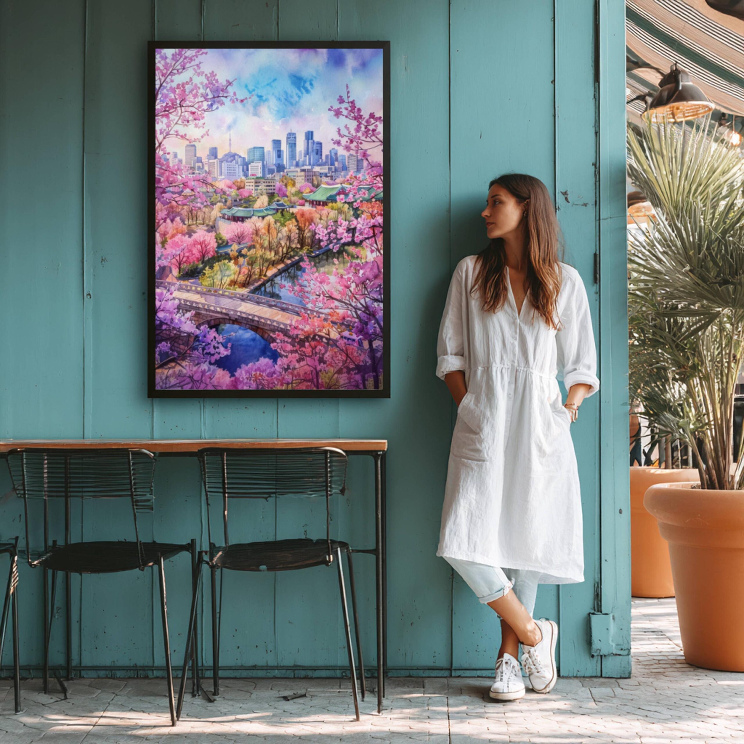 Seoul South Korea Asia Watercolor Print: Asian Art Travel Poster - Image 9