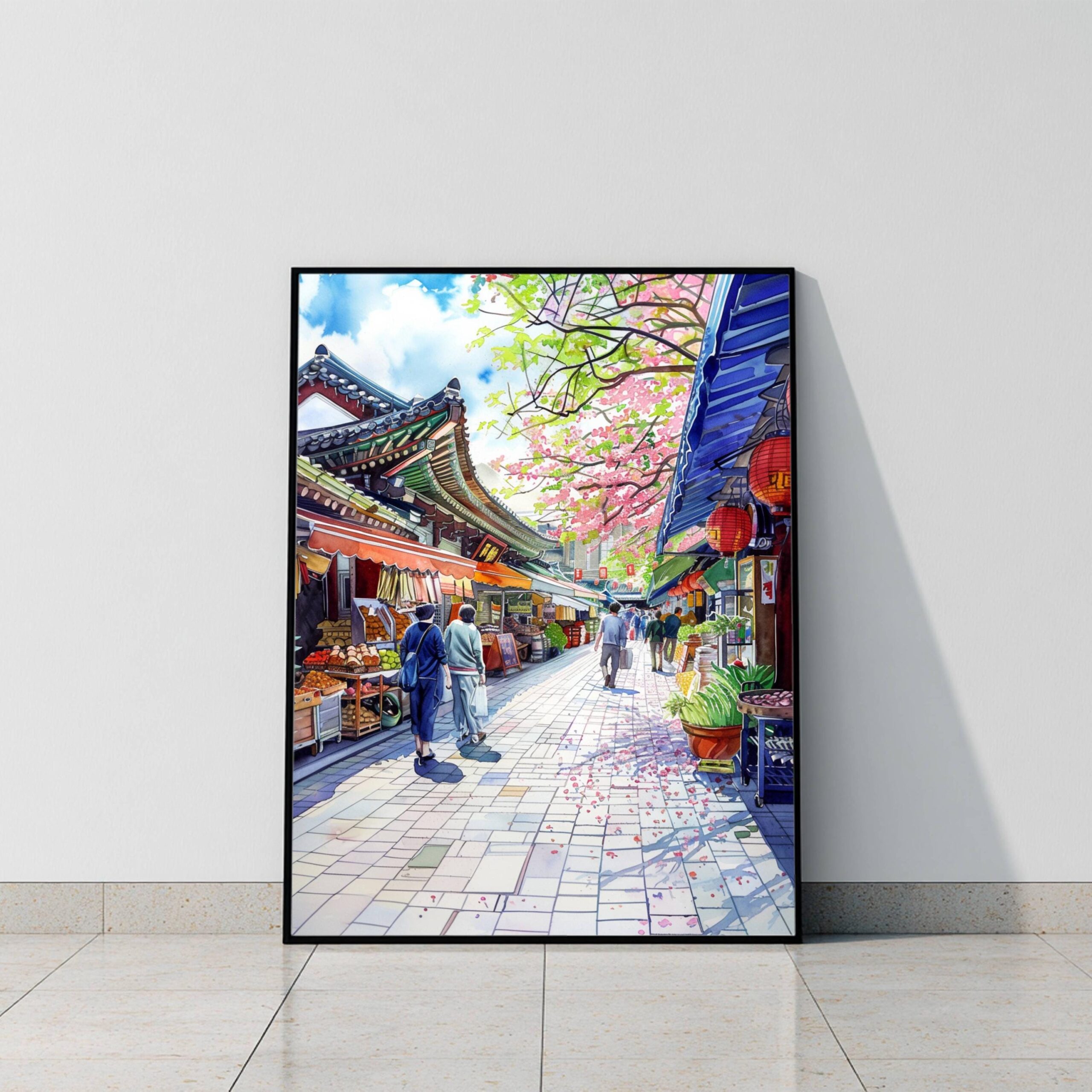 Gwangjang Market Seoul South Korea Asia Watercolor Print: Asian Art Travel Poster - Image 10