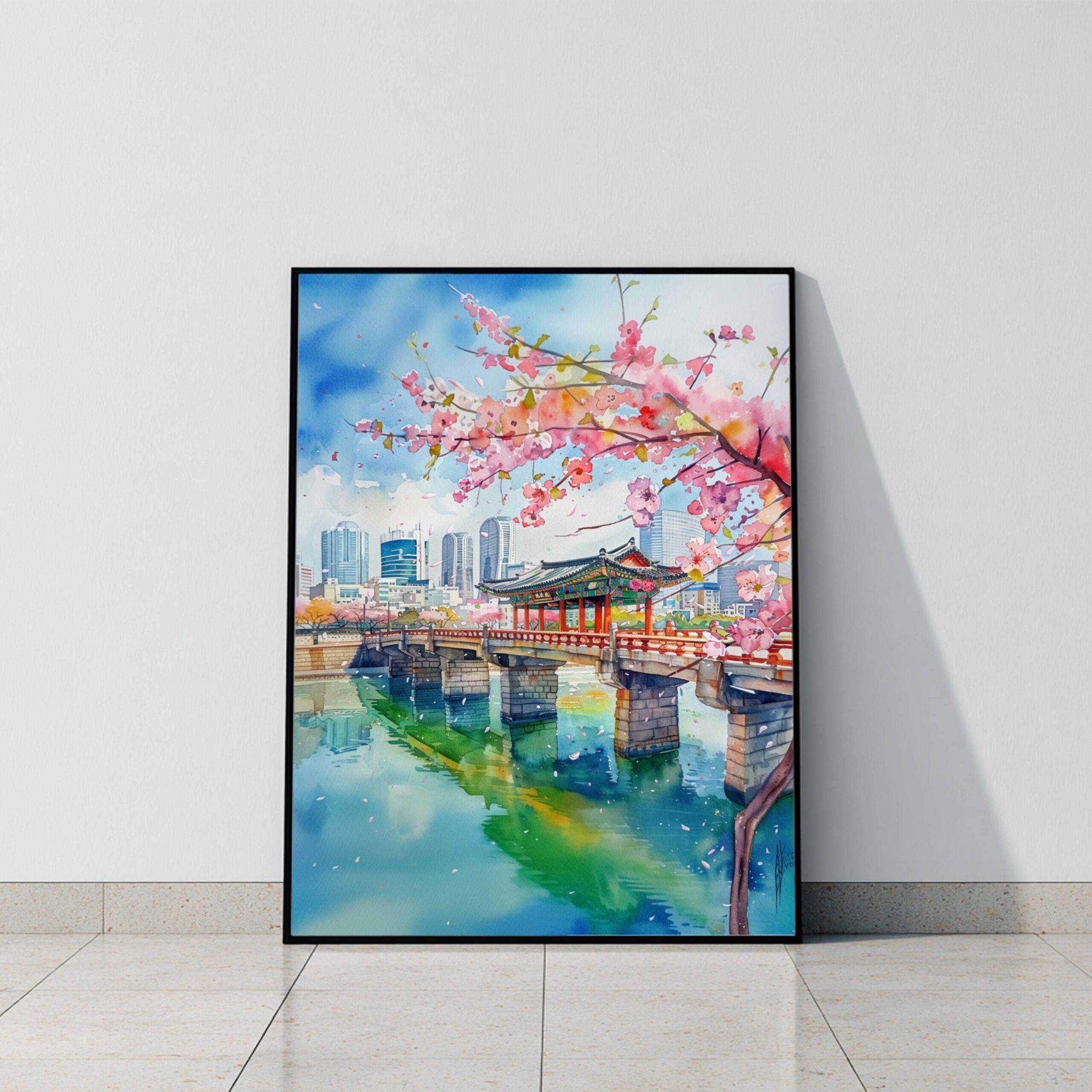 Incheon South Korea Asia Watercolor Print: Asian Art Travel Poster - Image 10