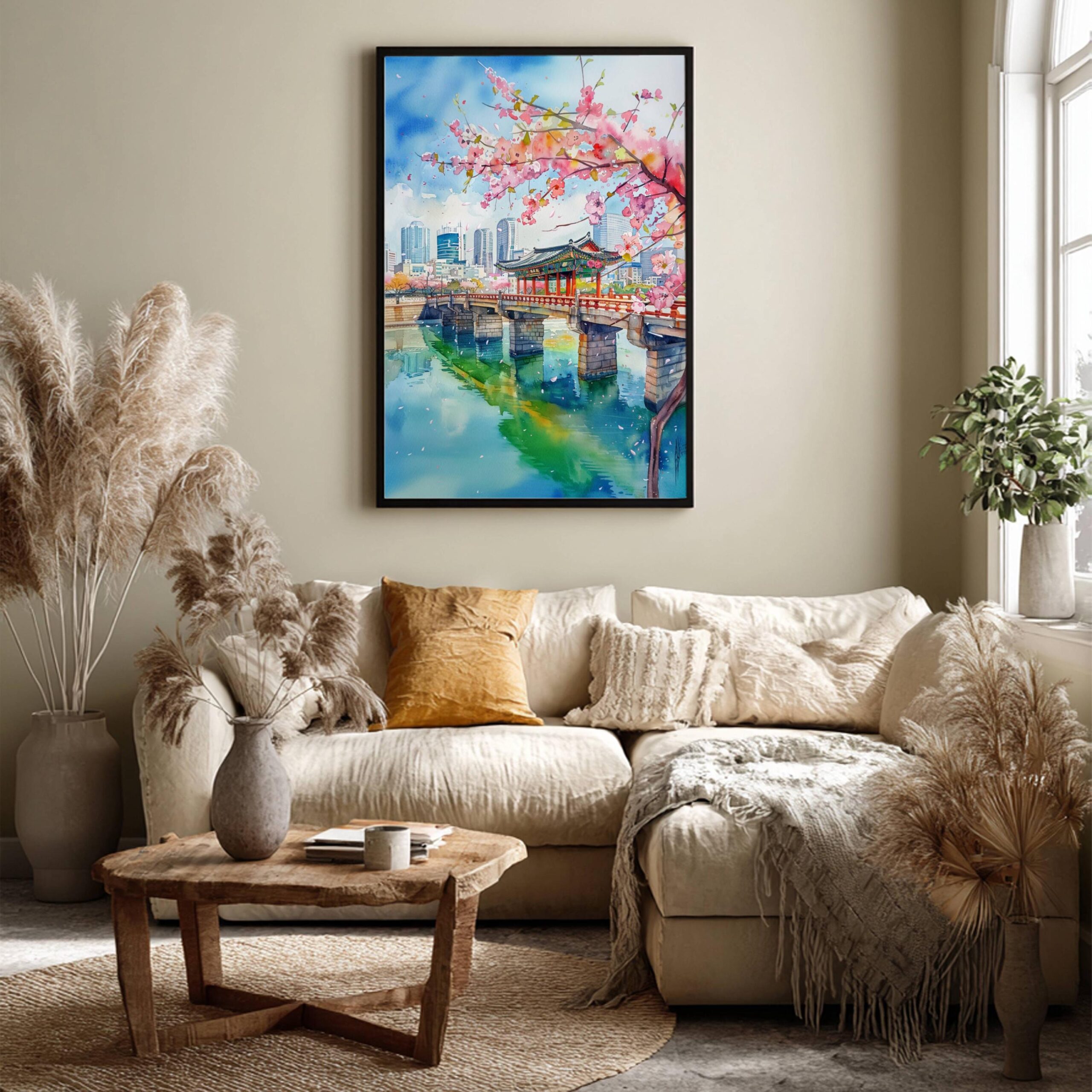 Incheon South Korea Asia Watercolor Print: Asian Art Travel Poster - Image 3