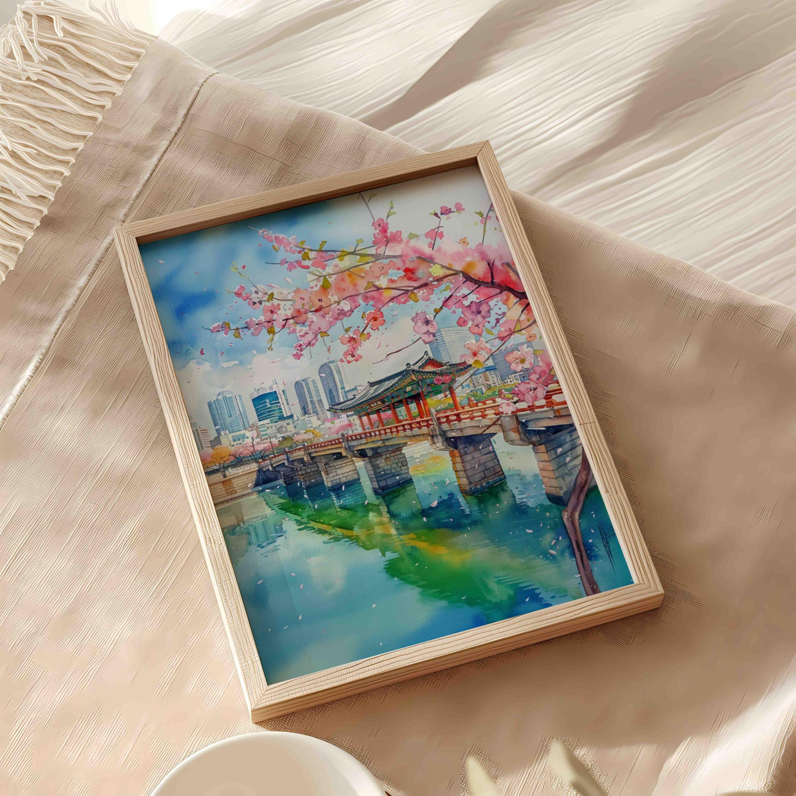 Incheon South Korea Asia Watercolor Print: Asian Art Travel Poster - Image 6