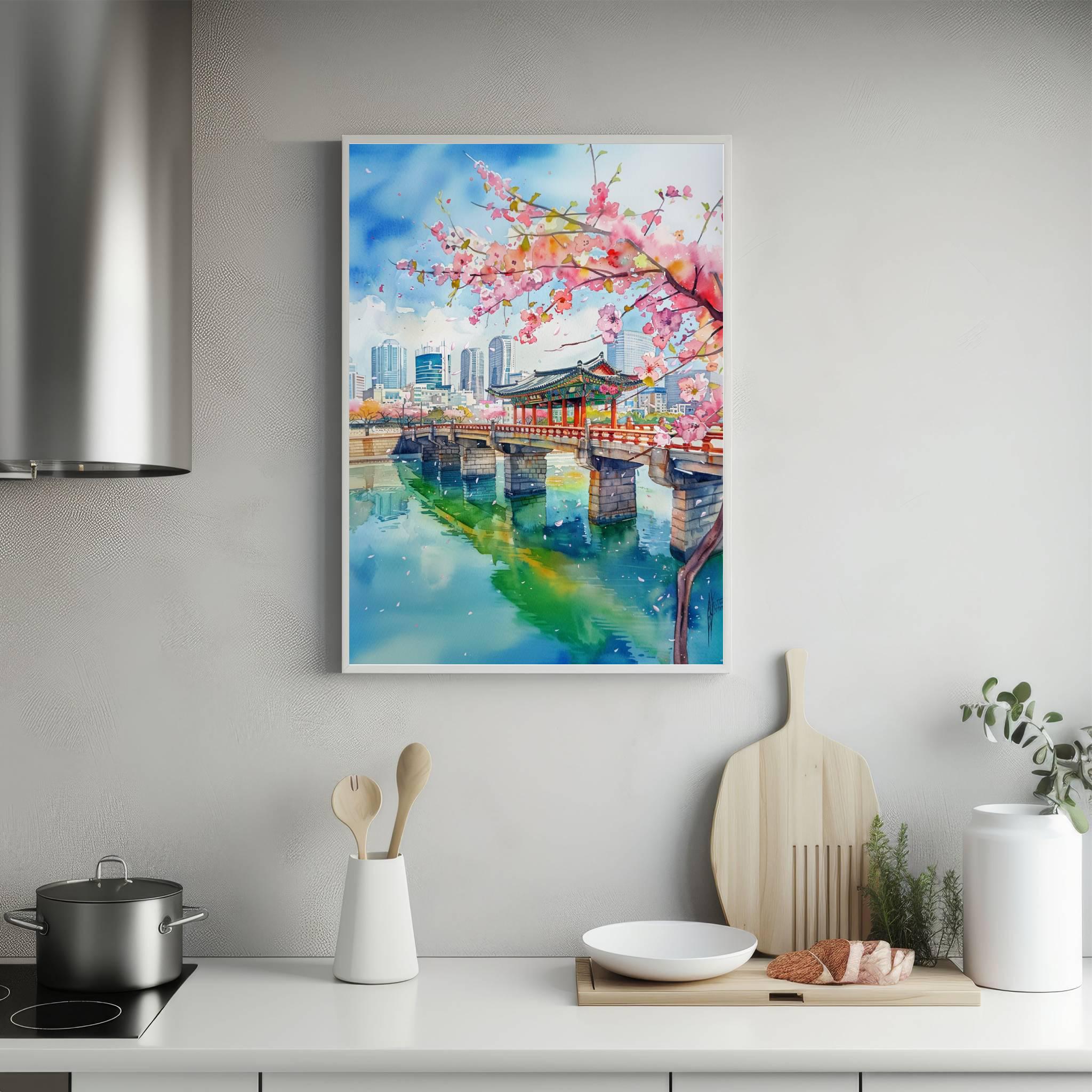 Incheon South Korea Asia Watercolor Print: Asian Art Travel Poster - Image 5