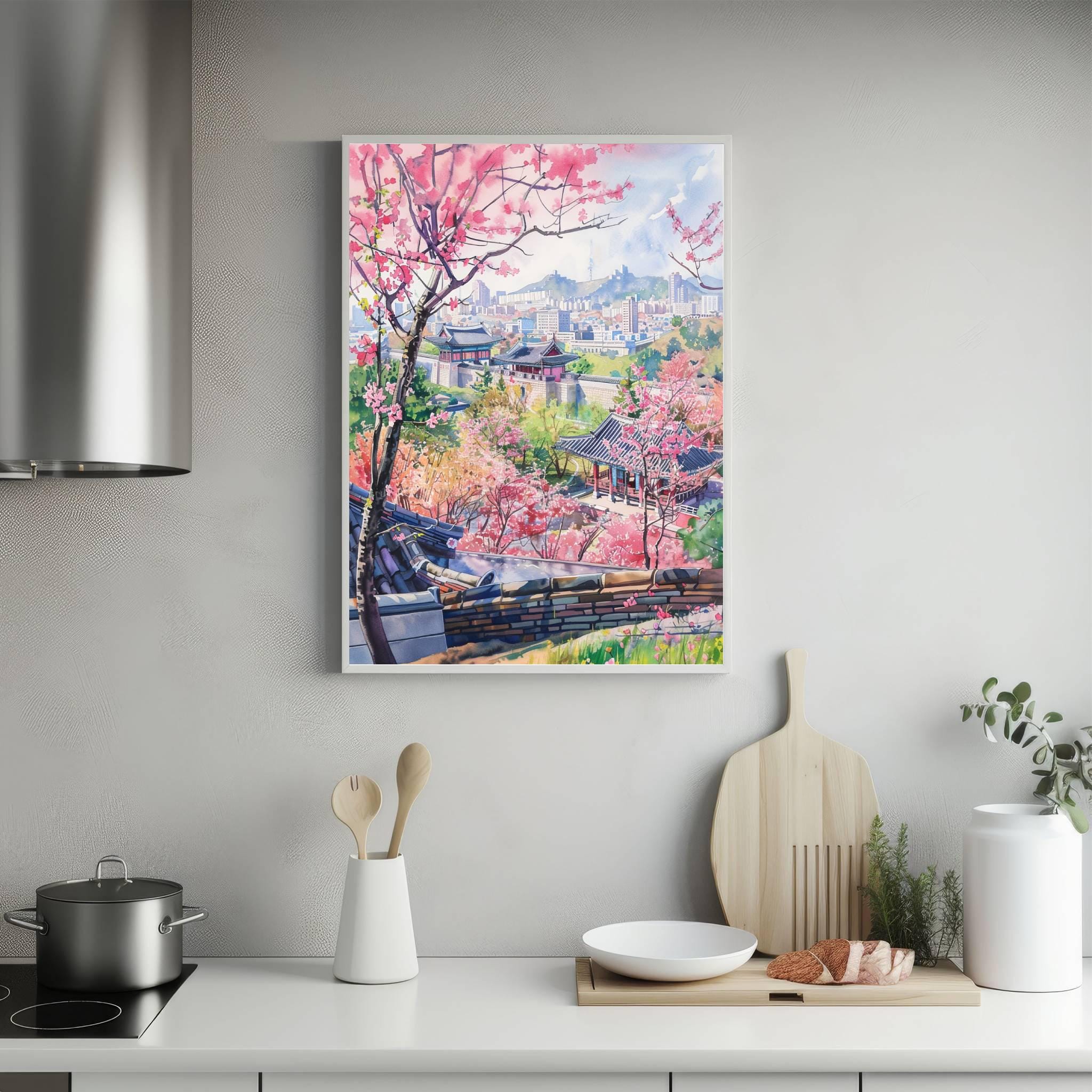 Pyongyang North Korea Asia Watercolor Print: Asian Art Travel Poster - Image 5