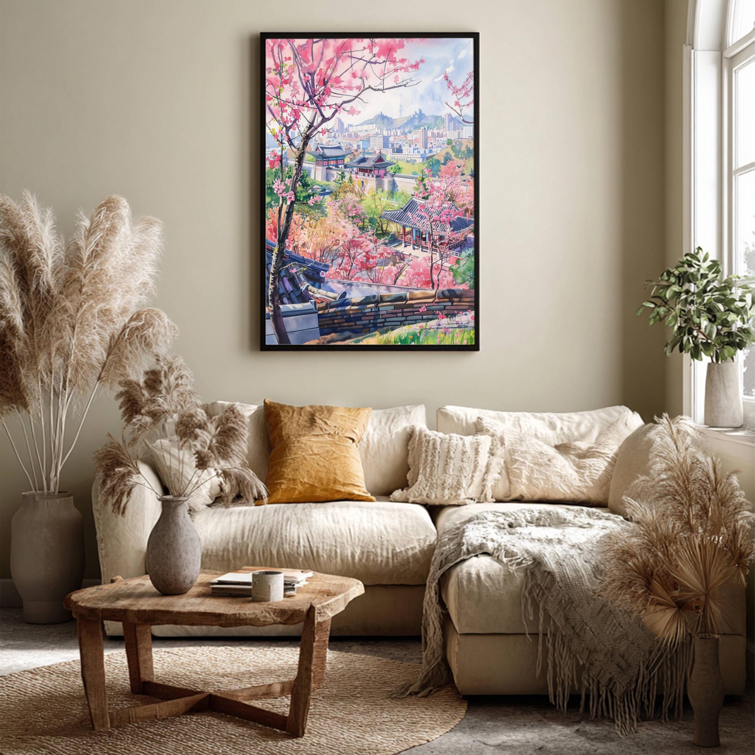 Pyongyang North Korea Asia Watercolor Print: Asian Art Travel Poster - Image 3