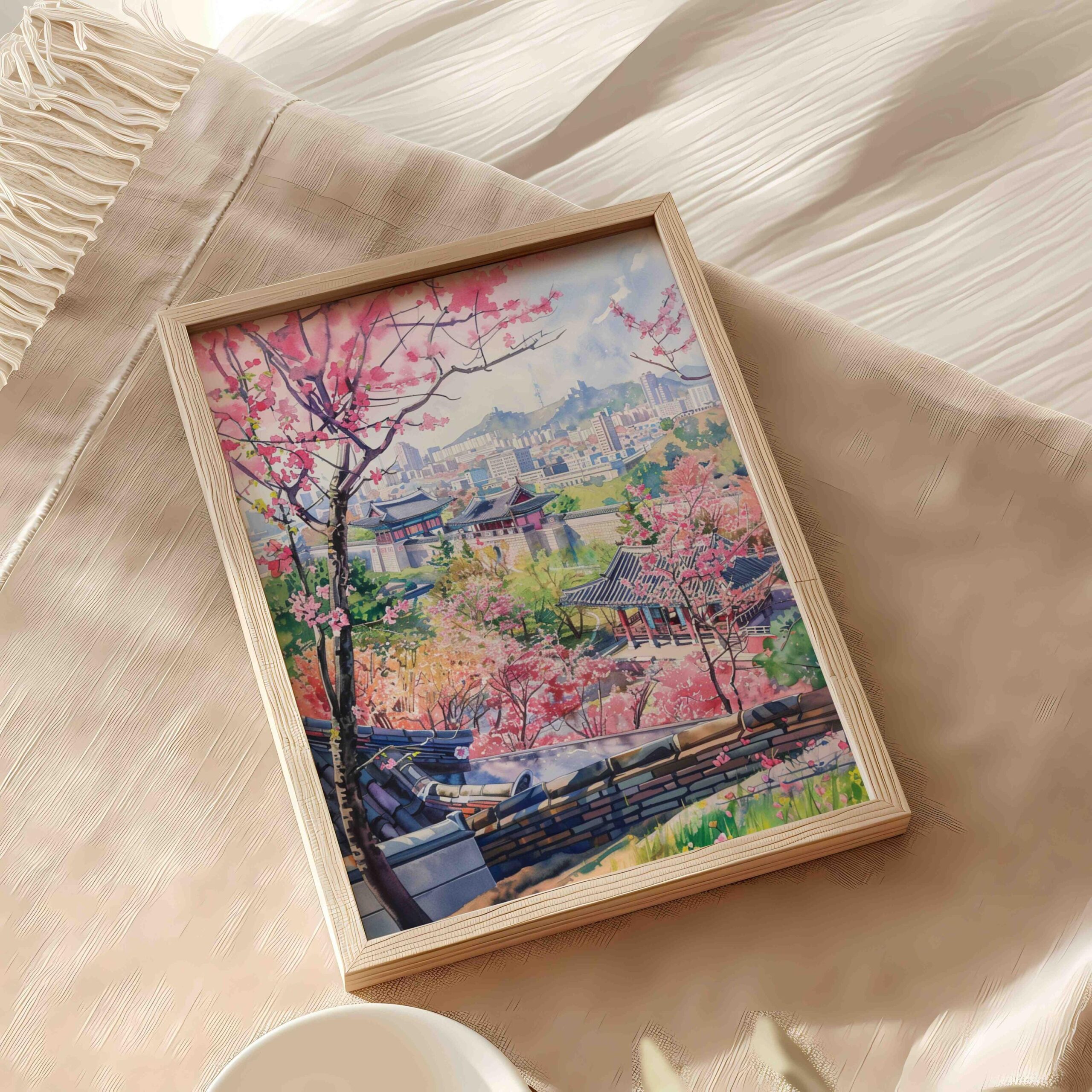 Pyongyang North Korea Asia Watercolor Print: Asian Art Travel Poster - Image 6