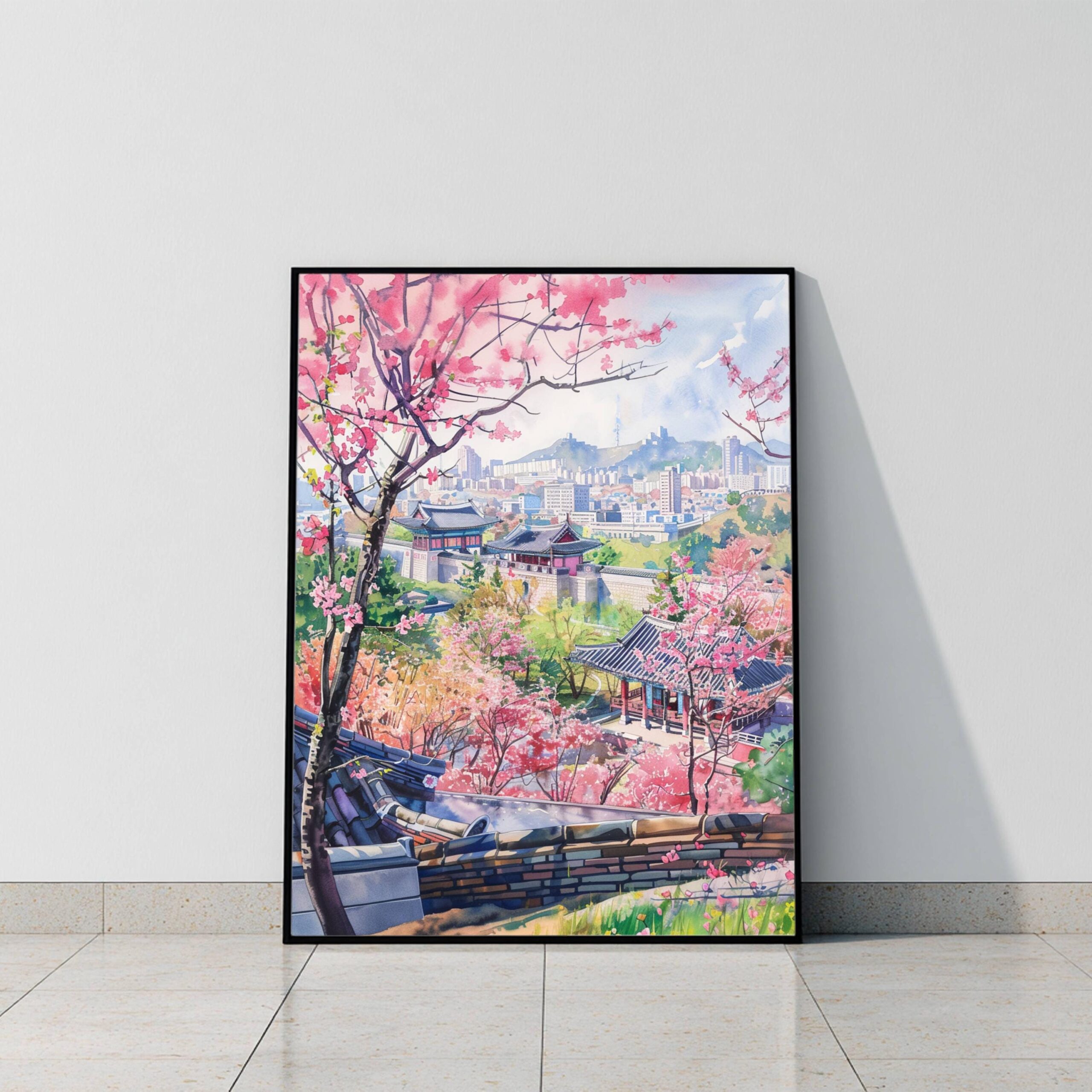Pyongyang North Korea Asia Watercolor Print: Asian Art Travel Poster - Image 10
