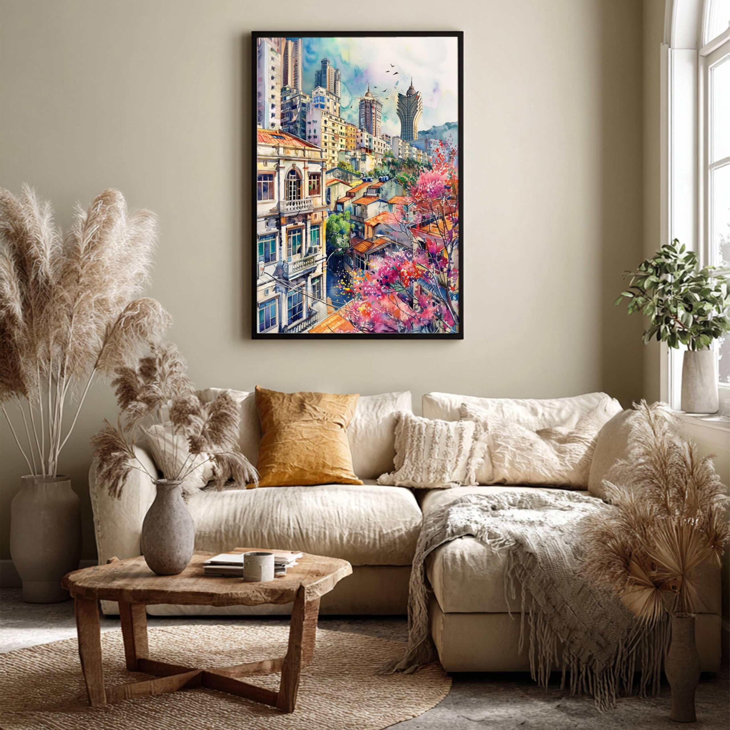 Macau China Watercolor Print: Asia Travel Poster - Image 3
