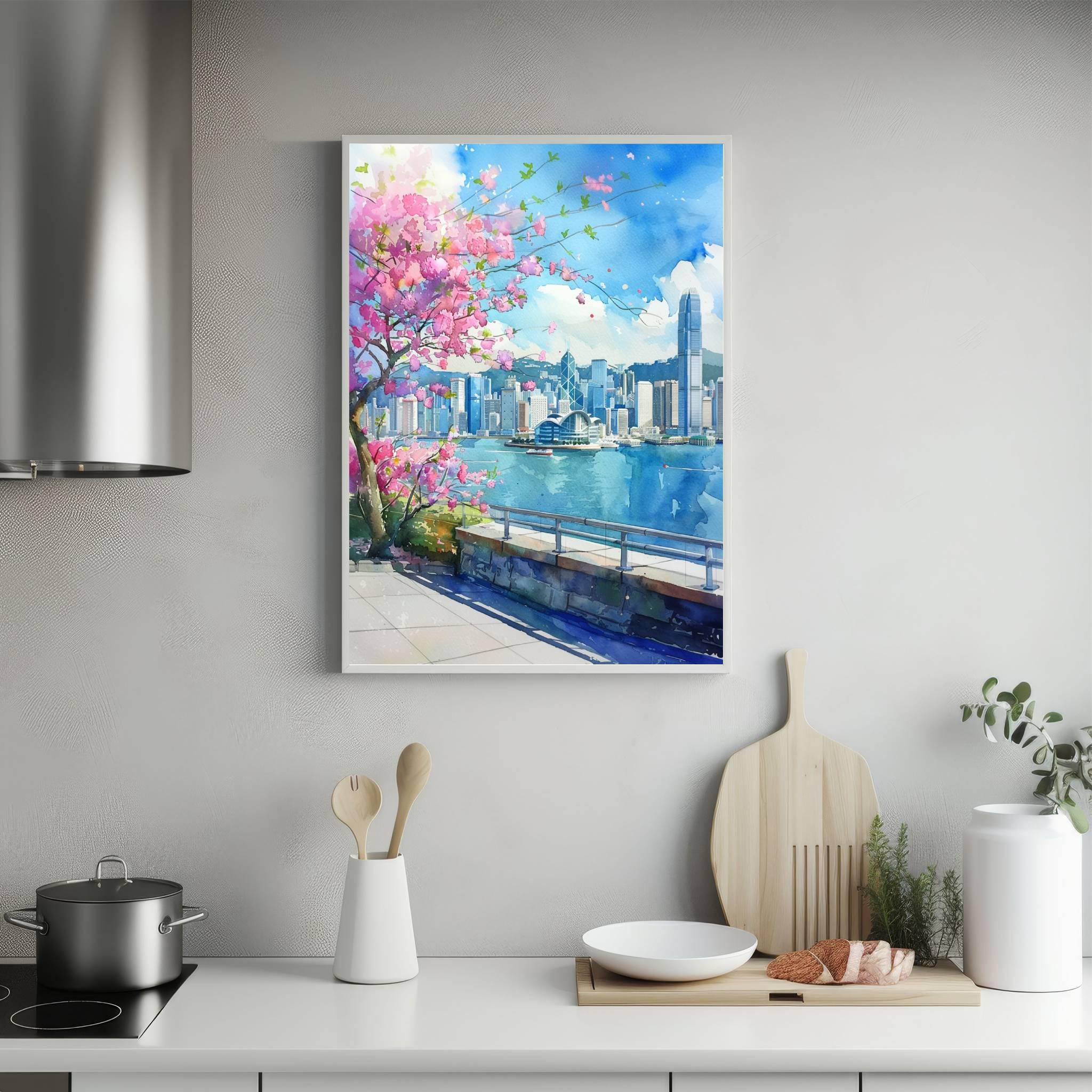 Kowloon Hong Kong China Watercolor Print: Asia Travel Art Poster - Image 5