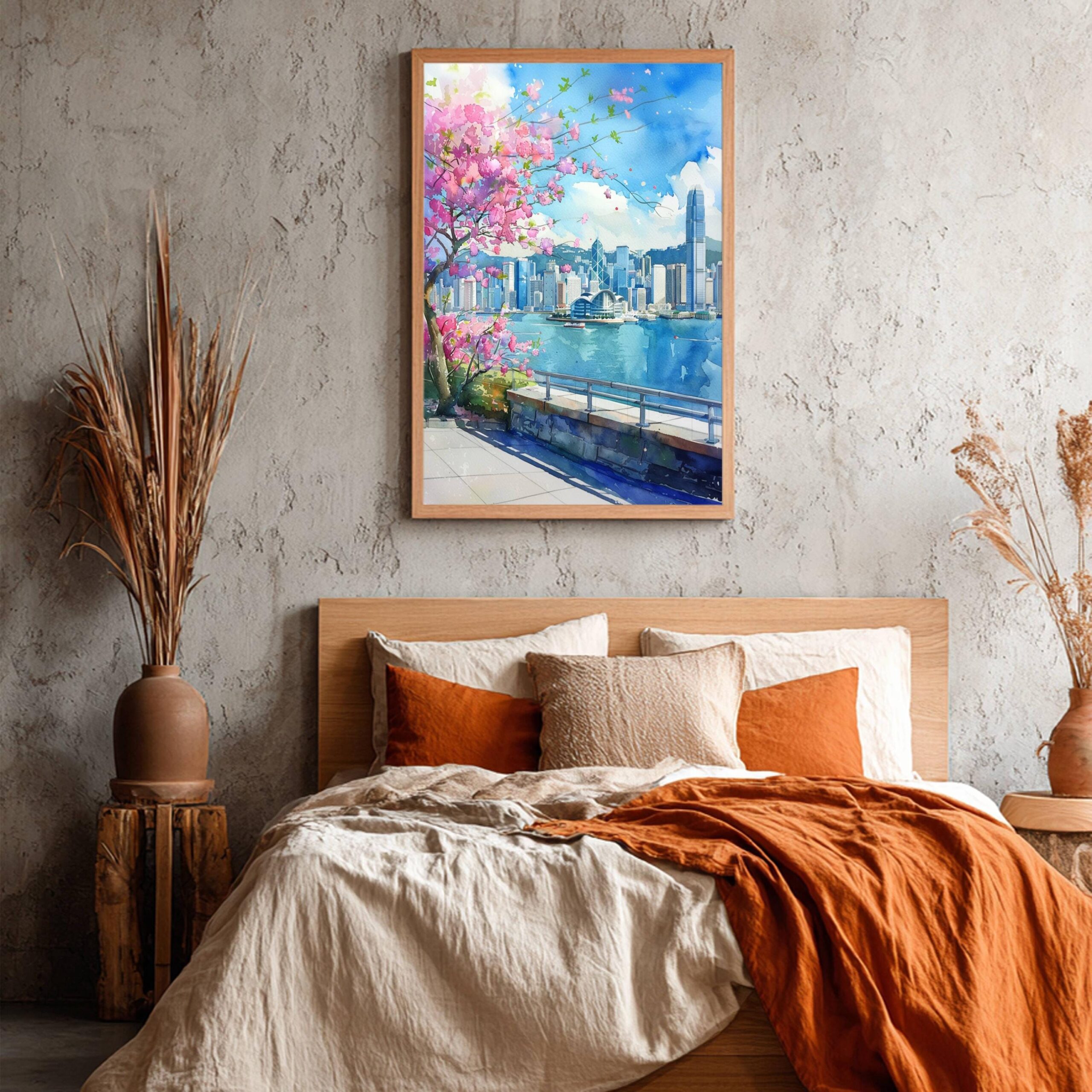 Kowloon Hong Kong China Watercolor Print: Asia Travel Art Poster - Image 3
