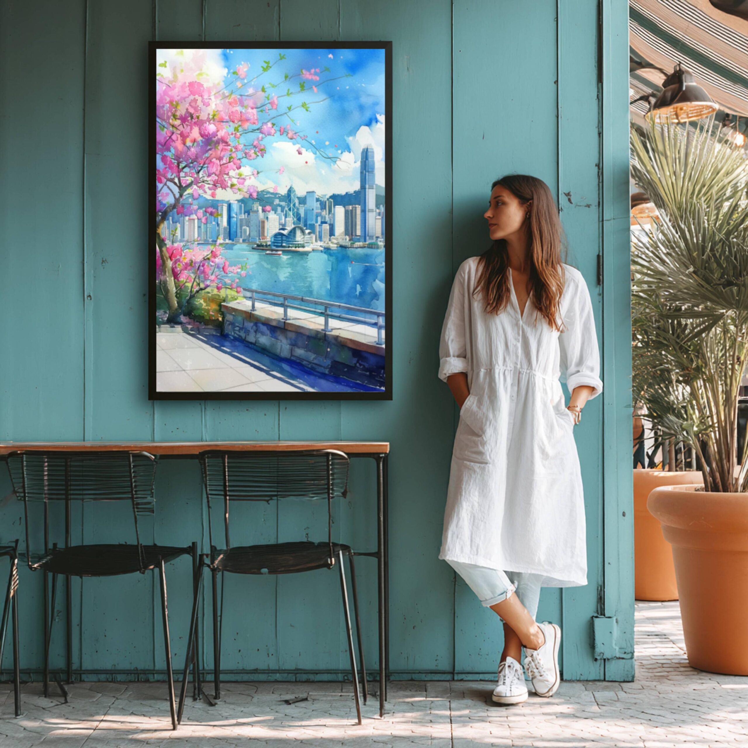 Kowloon Hong Kong China Watercolor Print: Asia Travel Art Poster - Image 9