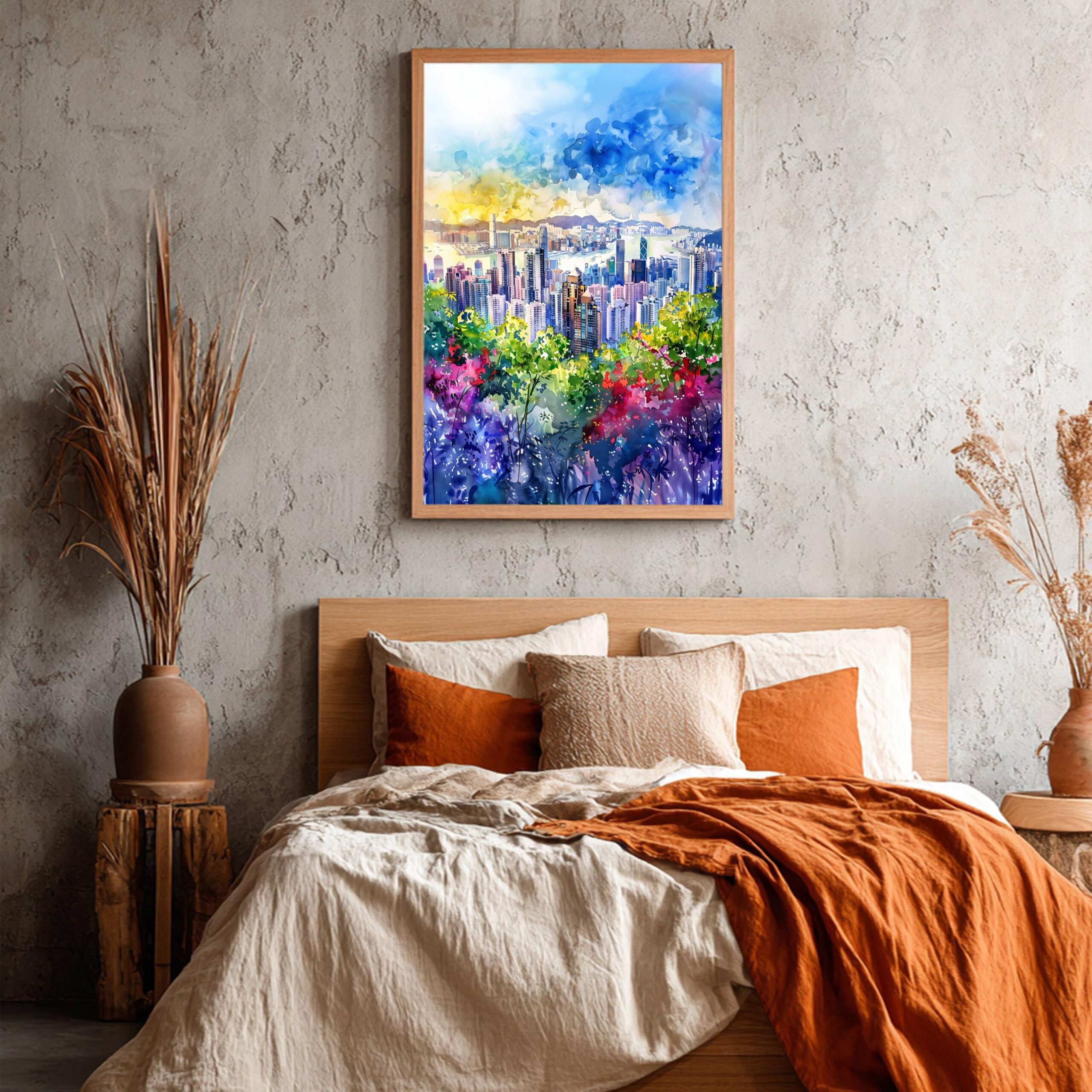 Hong Kong China Watercolor Print: Asia Travel Art Poster - Image 4