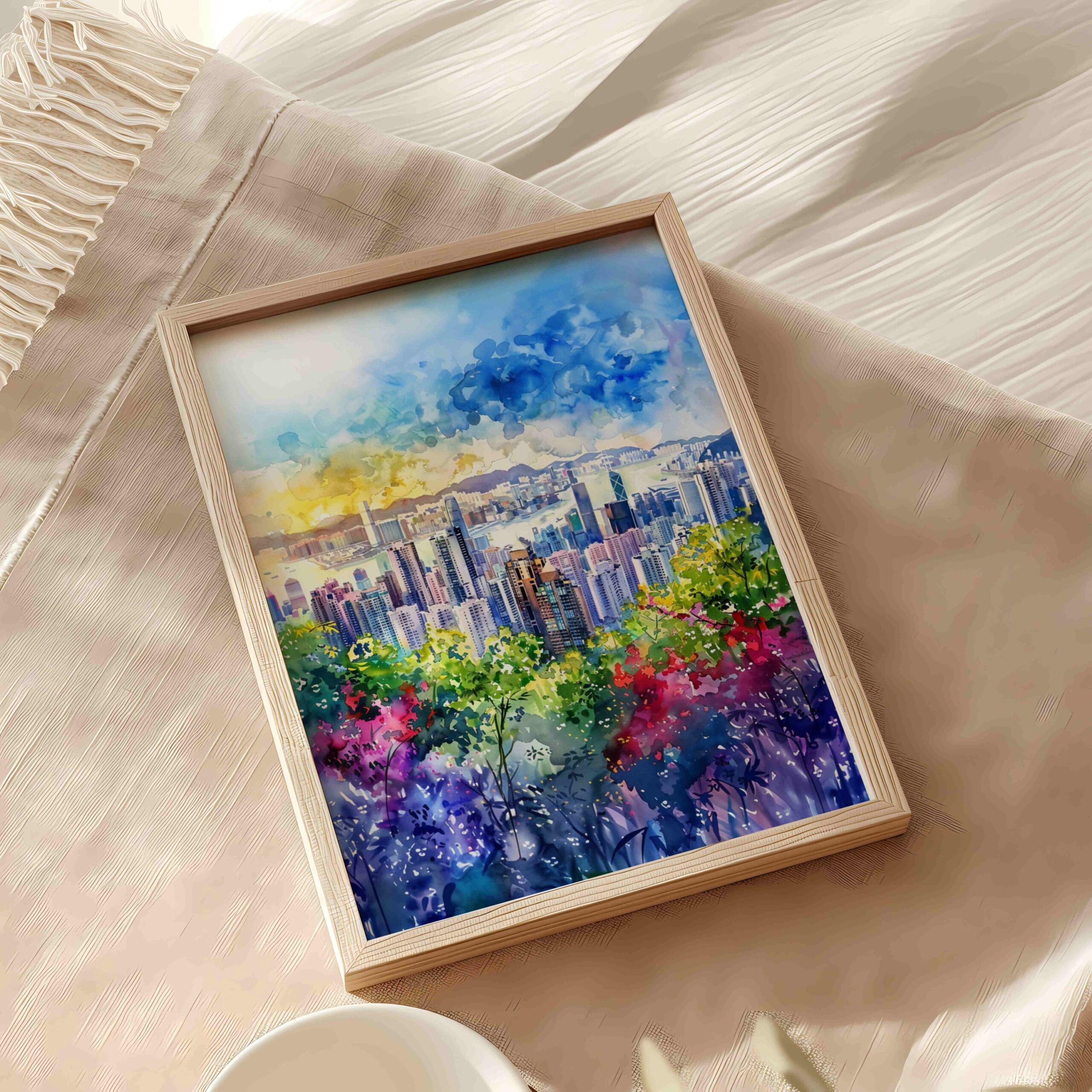 Hong Kong China Watercolor Print: Asia Travel Art Poster - Image 6