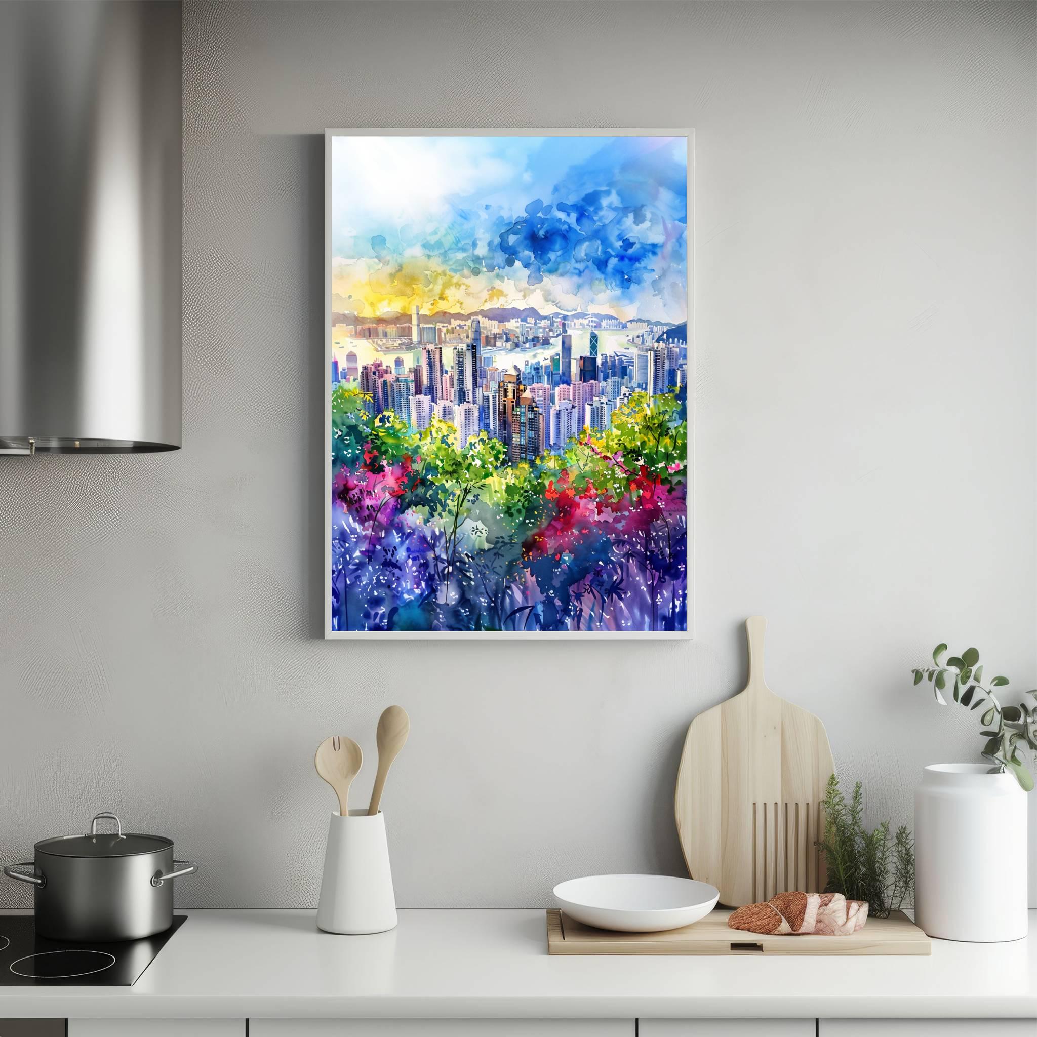 Hong Kong China Watercolor Print: Asia Travel Art Poster - Image 5