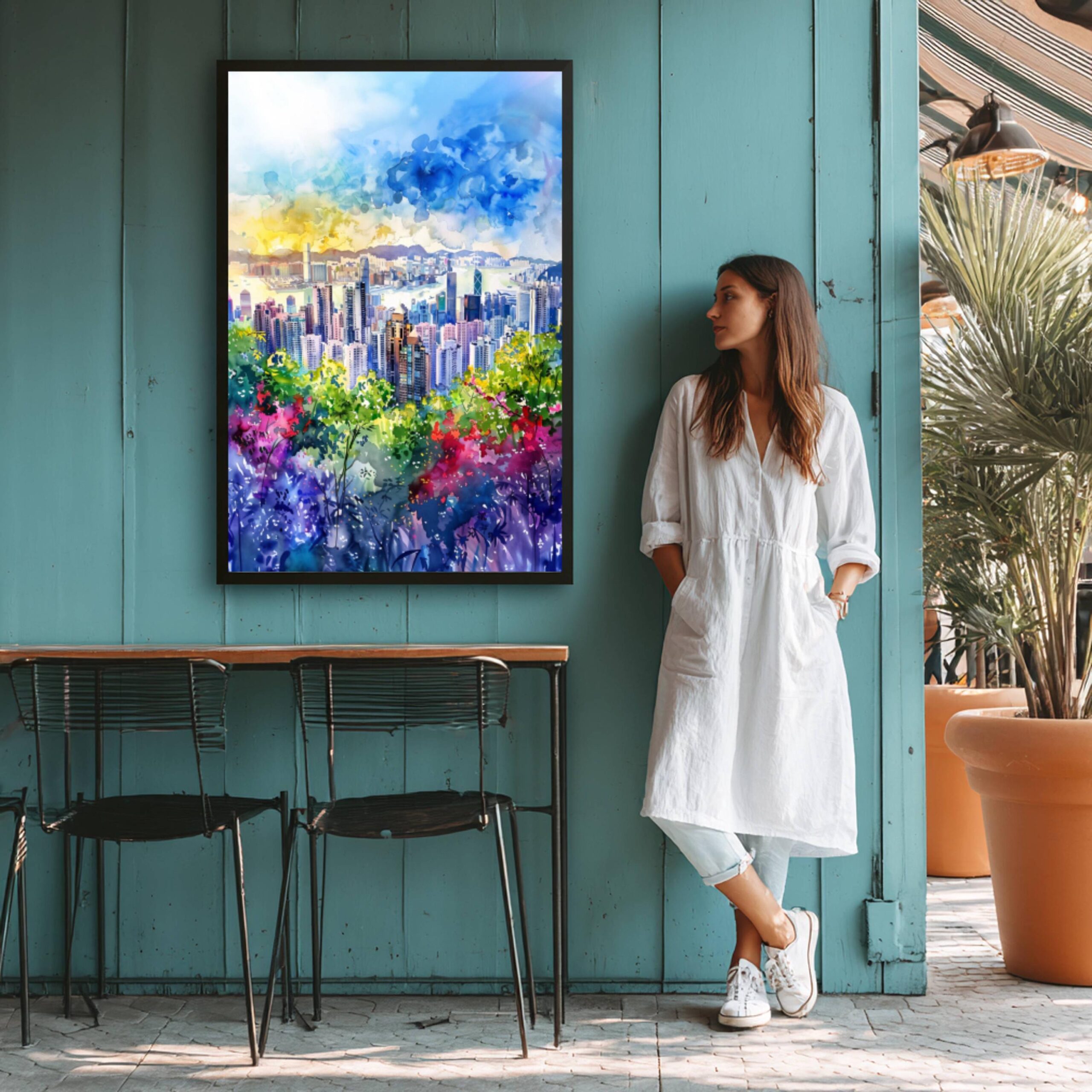 Hong Kong China Watercolor Print: Asia Travel Art Poster - Image 9