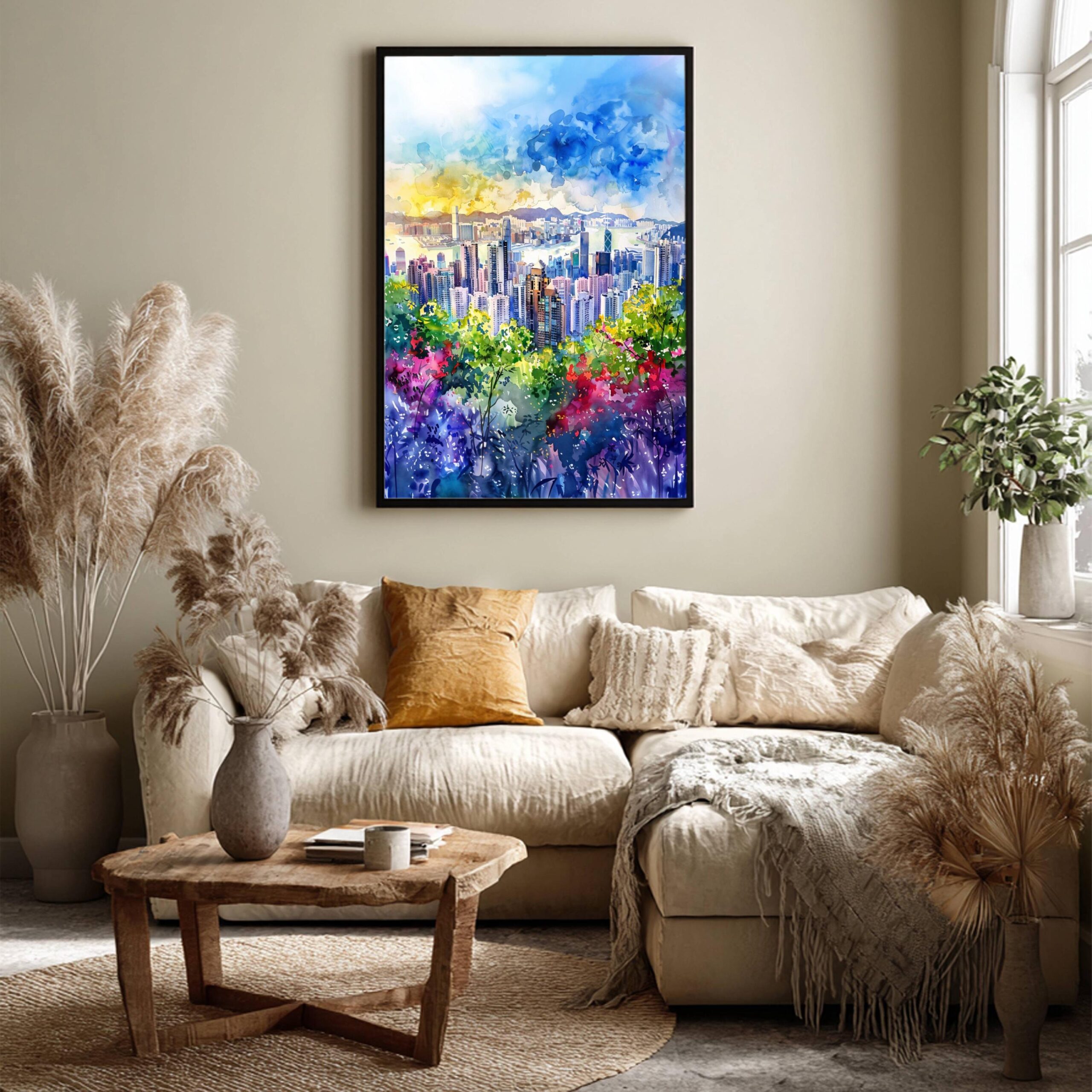 Hong Kong China Watercolor Print: Asia Travel Art Poster - Image 3