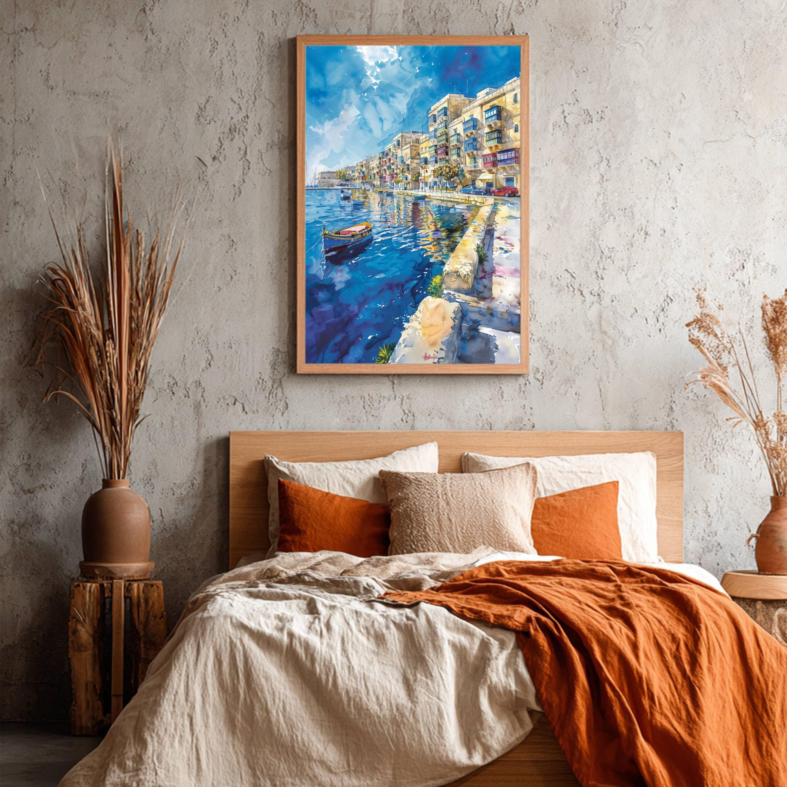 Sliema Malta Europe Watercolor Print: Travel Art Poster - Image 4