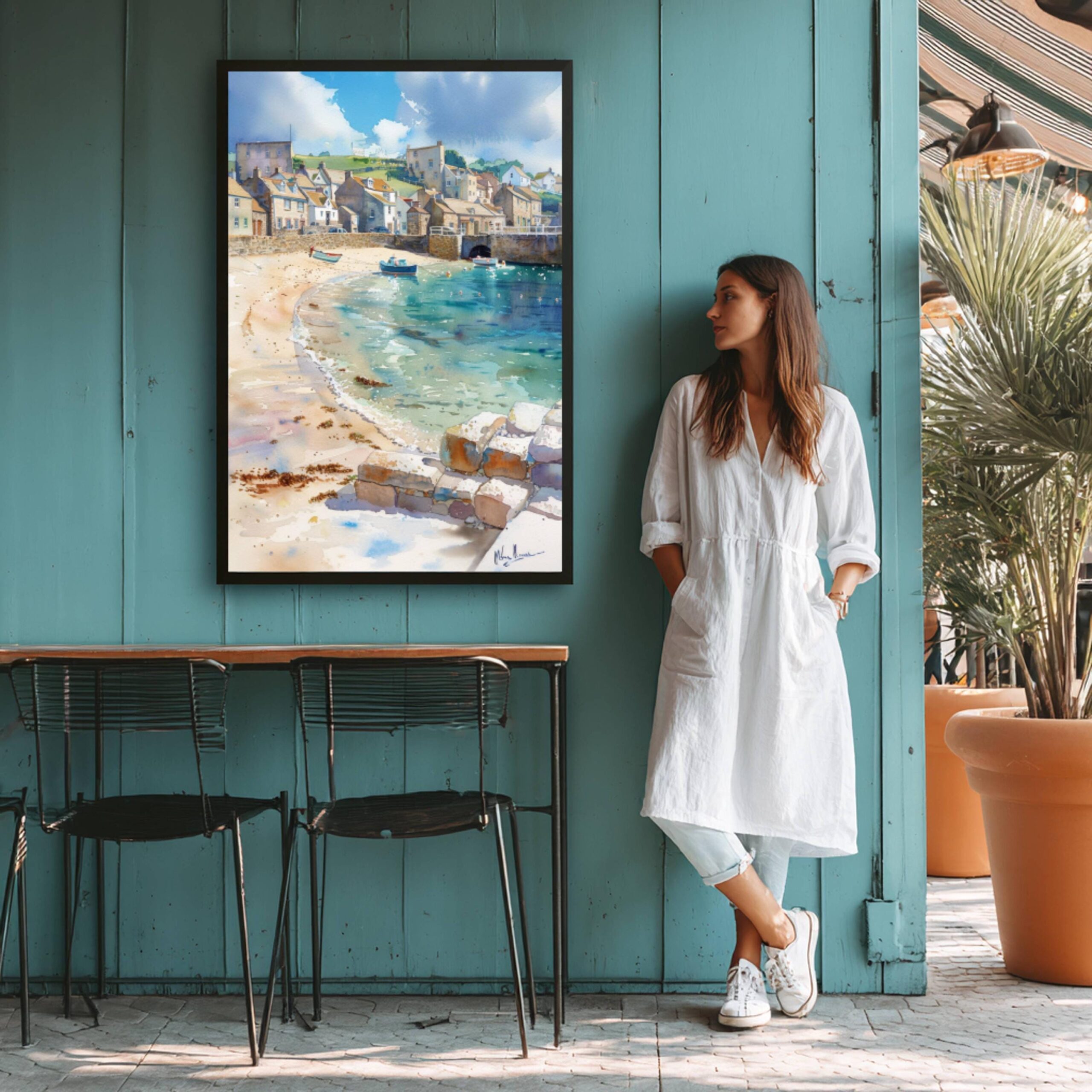 Mousehole Cornwall England Watercolor Print: United Kingdom Travel Art Poster - Image 9