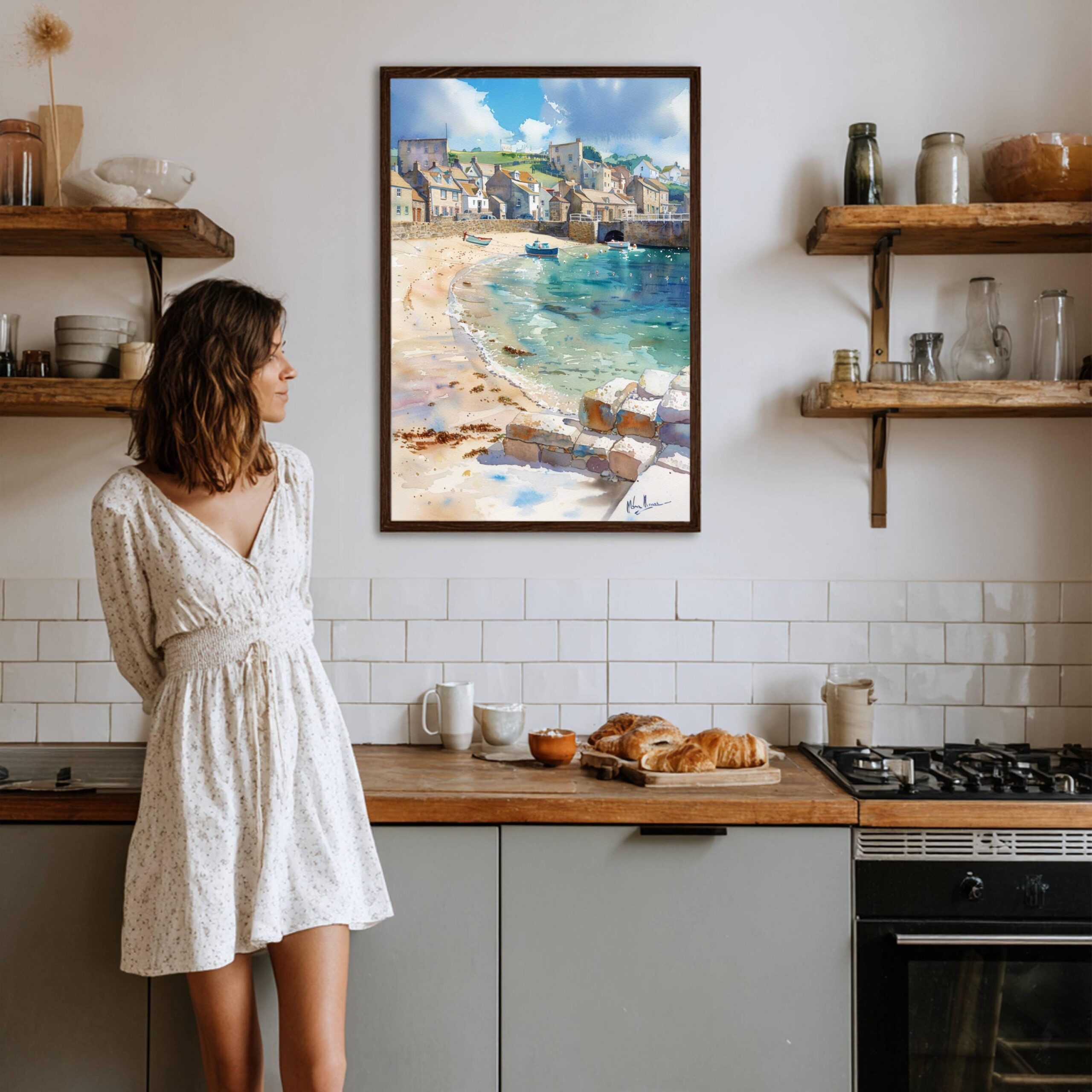 Mousehole Cornwall England Watercolor Print: United Kingdom Travel Art Poster - Image 8