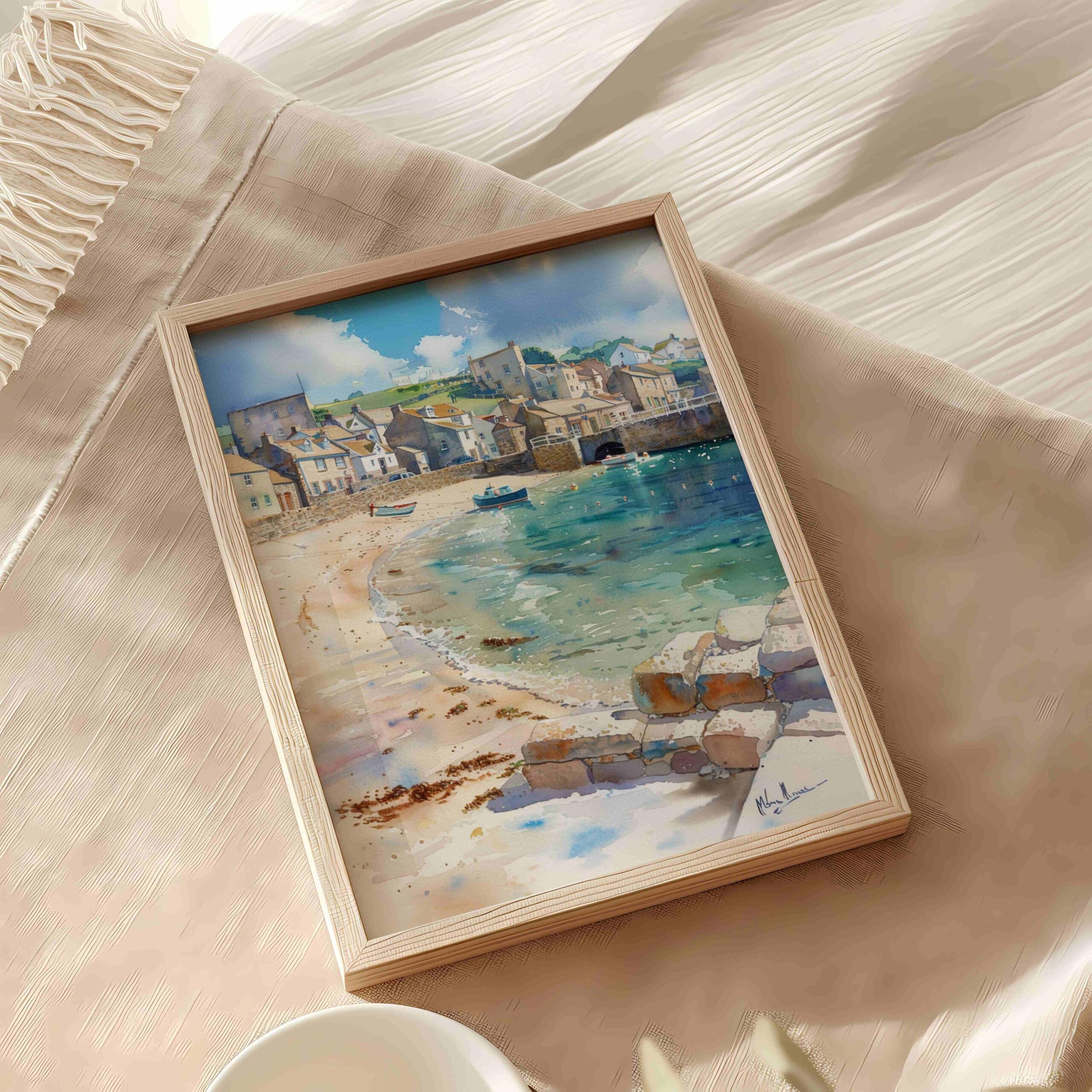 Mousehole Cornwall England Watercolor Print: United Kingdom Travel Art Poster - Image 6