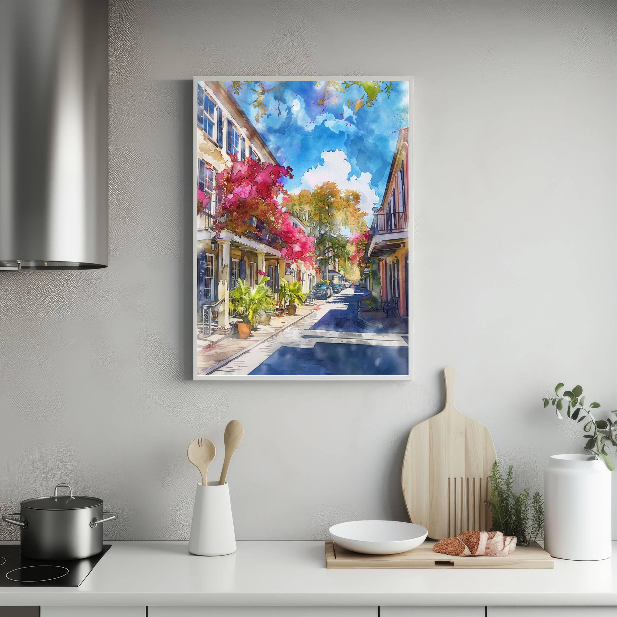 French Quarter Charleston South Carolina USA Watercolor Print: American Travel Art Poster - Image 5