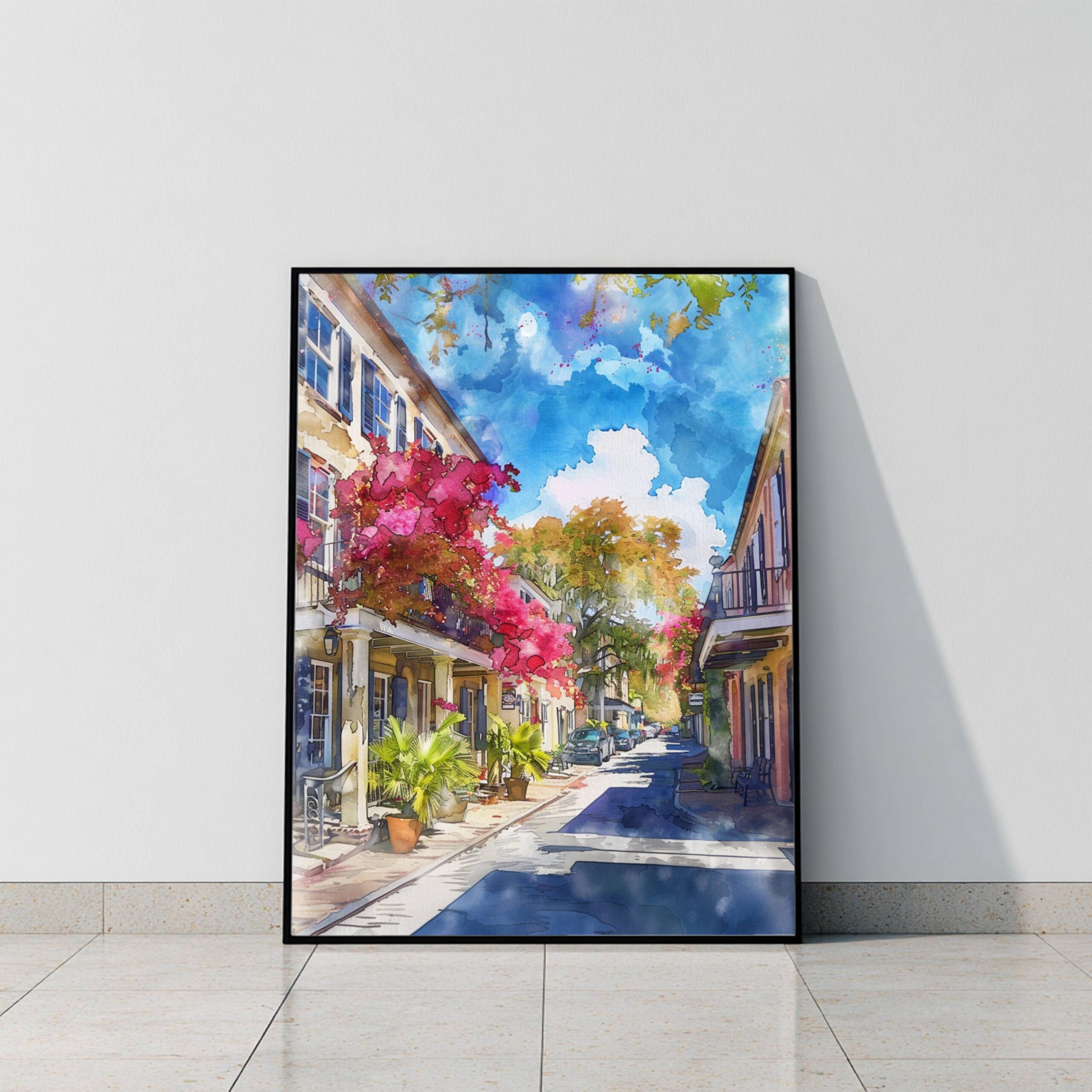 French Quarter Charleston South Carolina USA Watercolor Print: American Travel Art Poster - Image 10