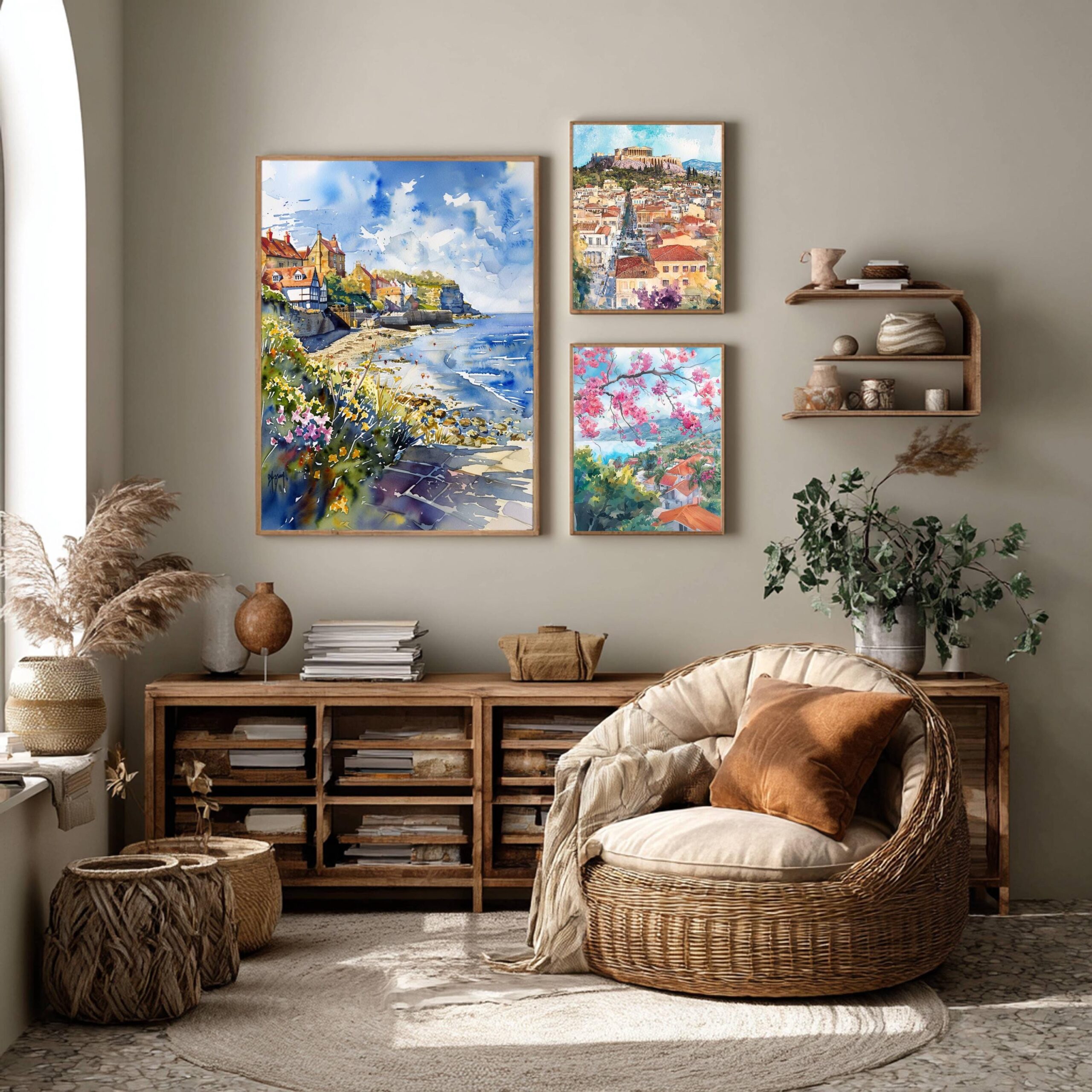 Robin Hood's Bay Yorkshire England Watercolor Print: United Kingdom Travel Art Poster - Image 2