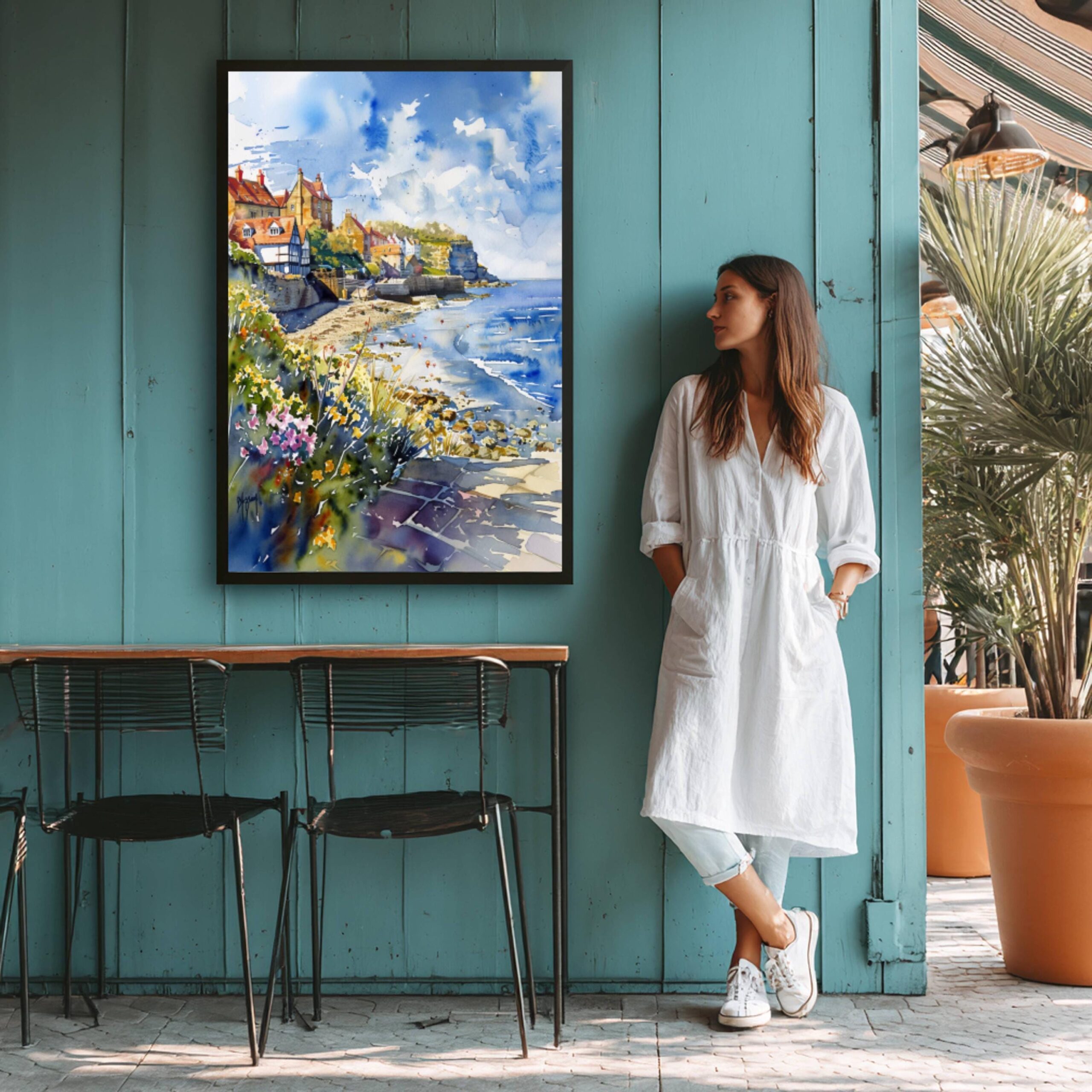 Robin Hood's Bay Yorkshire England Watercolor Print: United Kingdom Travel Art Poster - Image 9