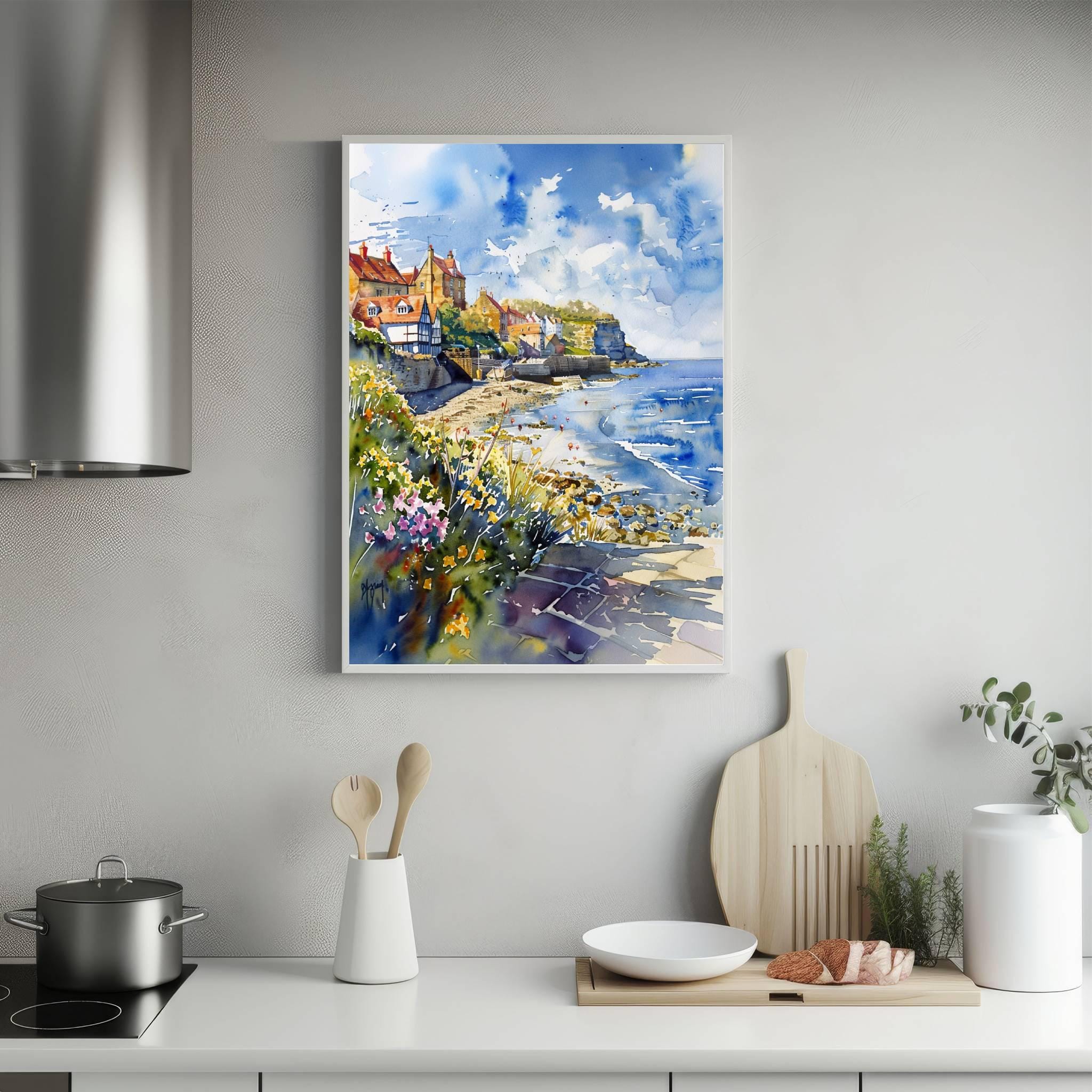 Robin Hood's Bay Yorkshire England Watercolor Print: United Kingdom Travel Art Poster - Image 5